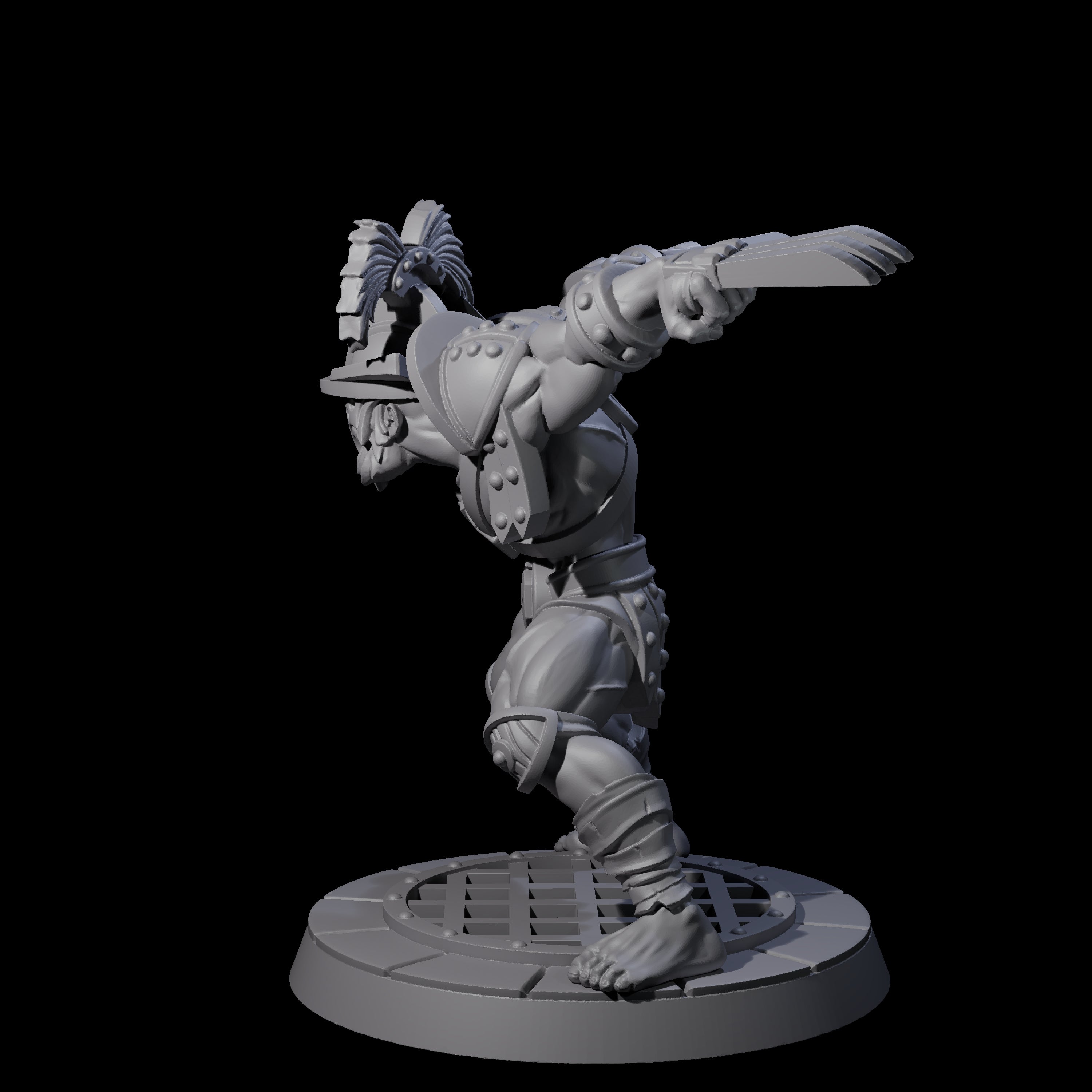 Slicing Gladiator Miniature for Dungeons and Dragons, Pathfinder or other TTRPGs