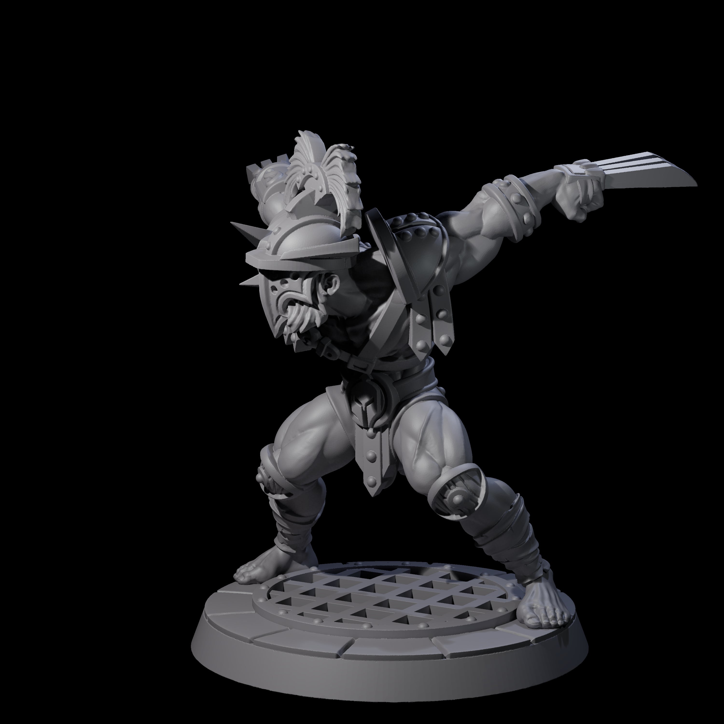 Slicing Gladiator Miniature for Dungeons and Dragons, Pathfinder or other TTRPGs