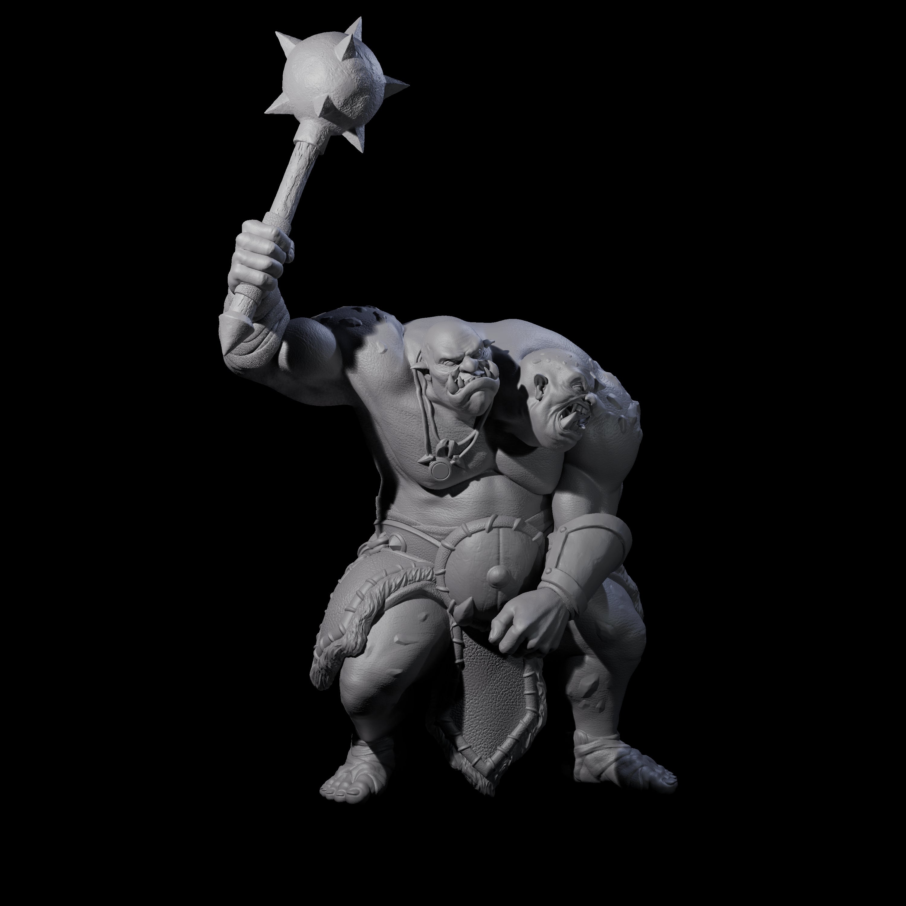 Slightly Confused Ettin Miniature for Dungeons and Dragons, Pathfinder or other TTRPGs