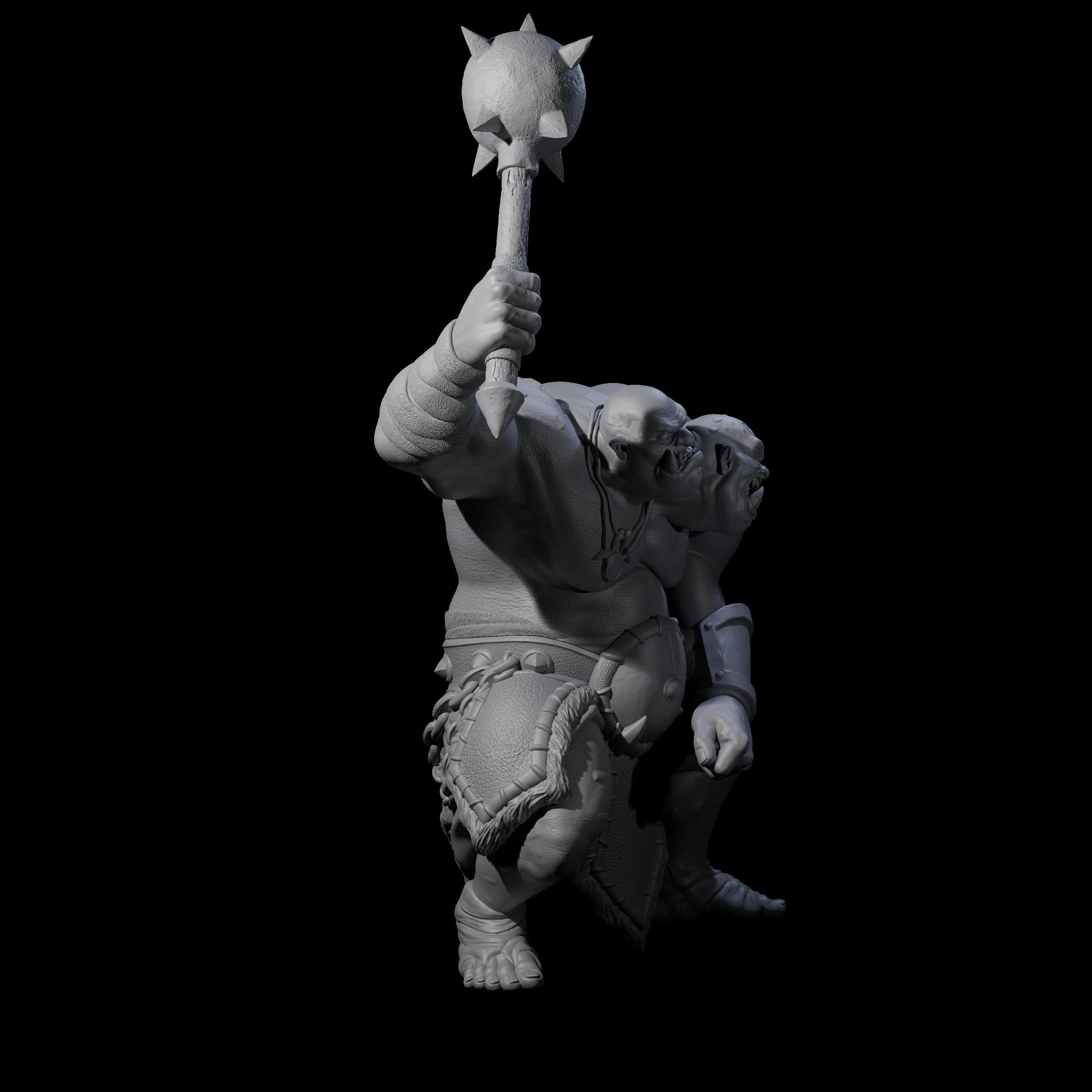 Slightly Confused Ettin Miniature for Dungeons and Dragons, Pathfinder or other TTRPGs