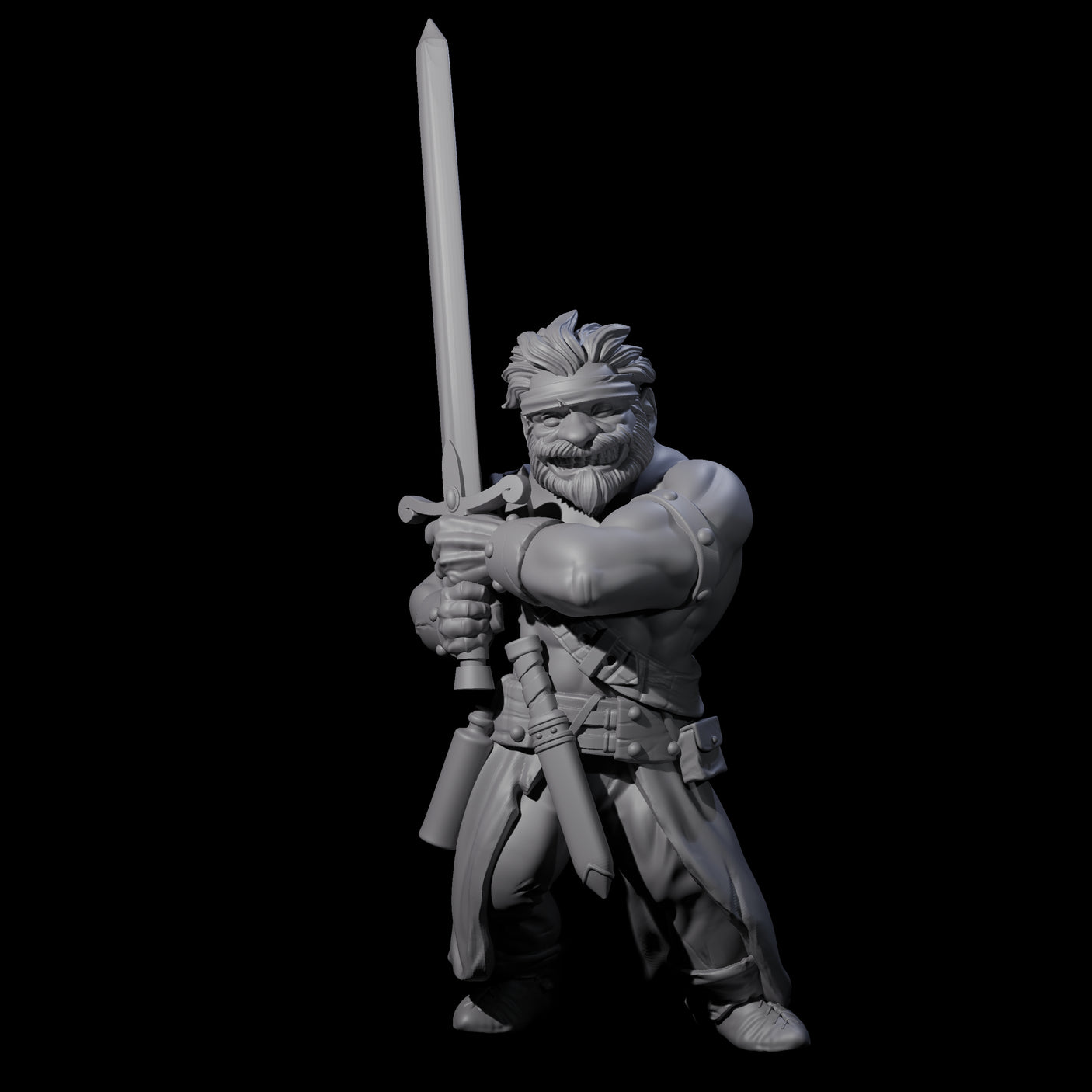 Slightly Insane Dwarf Barbarian Miniature for Dungeons and Dragons, Pathfinder or other TTRPGs