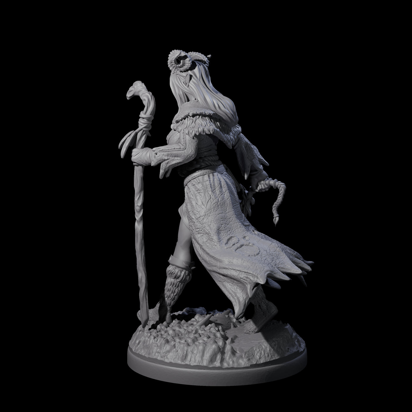 Slightly Unhinged Elf Druid Miniature for Dungeons and Dragons, Pathfinder or other TTRPGs