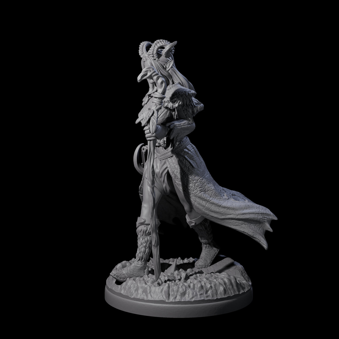 Slightly Unhinged Elf Druid Miniature for Dungeons and Dragons, Pathfinder or other TTRPGs