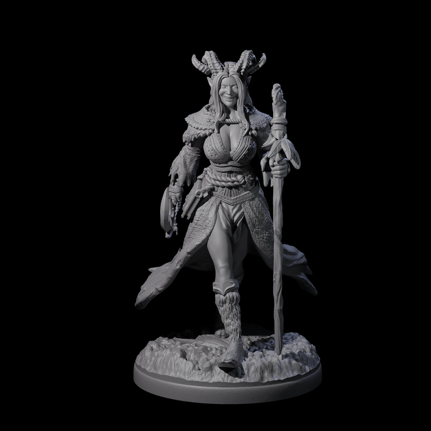 Slightly Unhinged Elf Druid Miniature for Dungeons and Dragons, Pathfinder or other TTRPGs