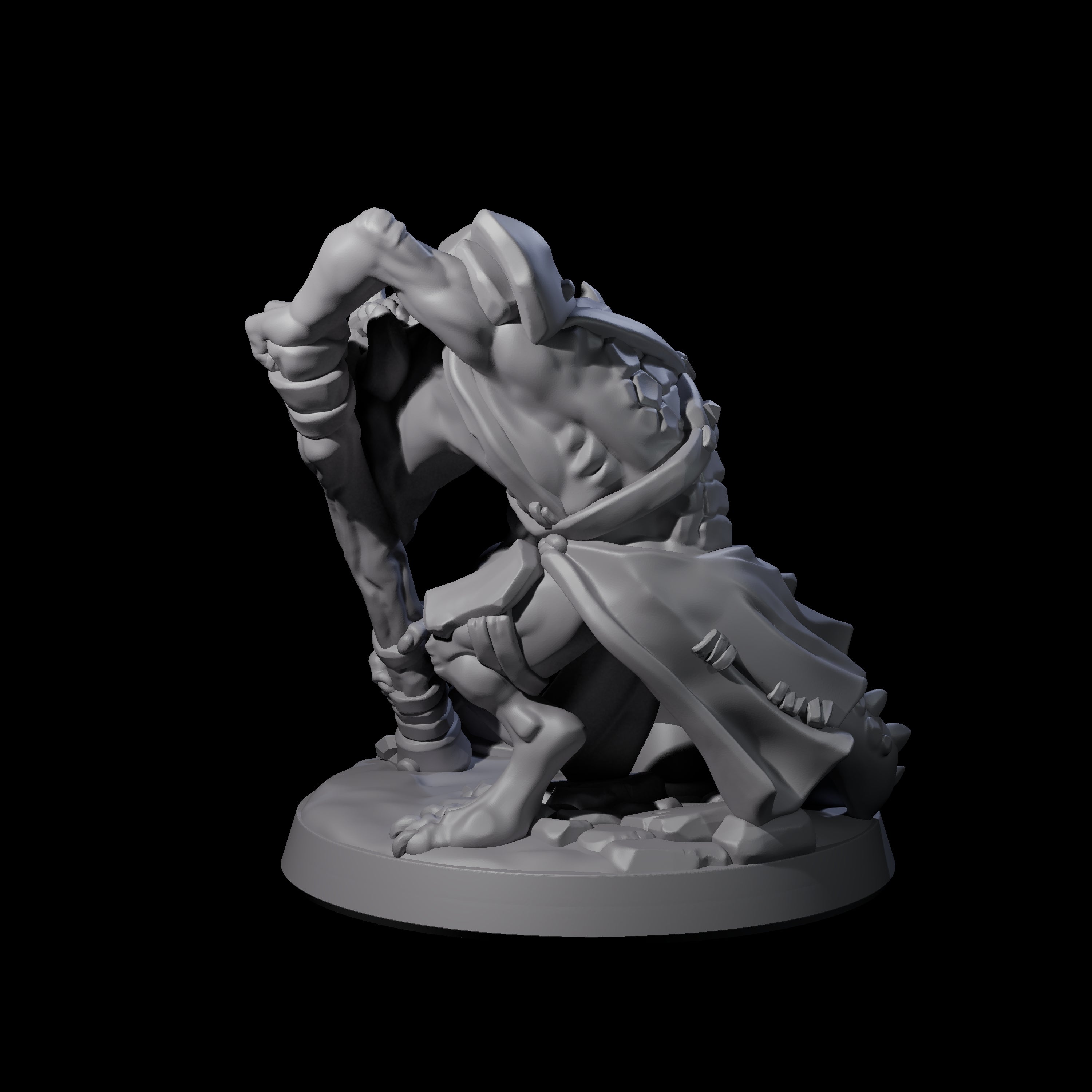Slimy Creeping Kobold B Miniature for Dungeons and Dragons, Pathfinder or other TTRPGs