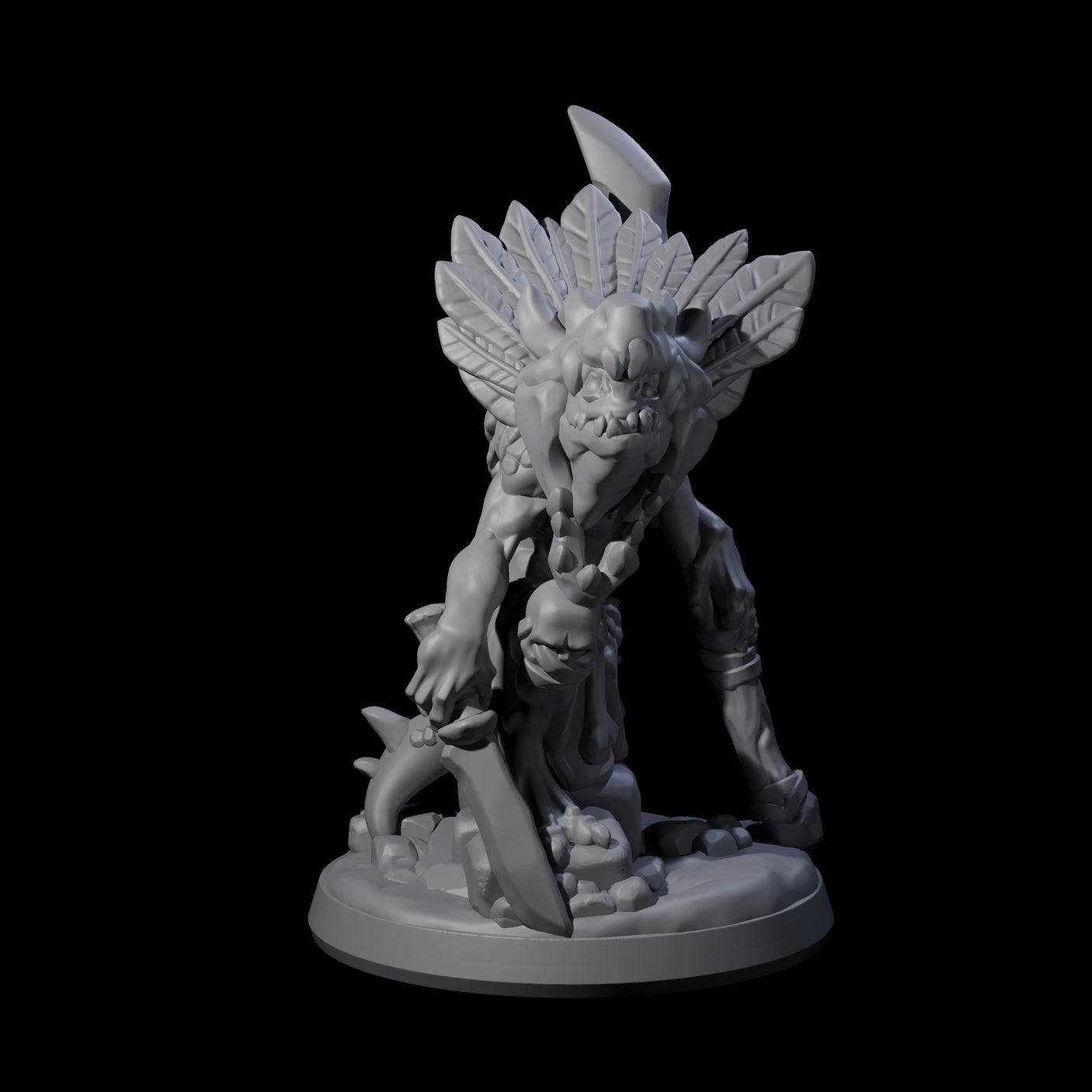 Slimy Creeping Kobold C Miniature for Dungeons and Dragons, Pathfinder or other TTRPGs