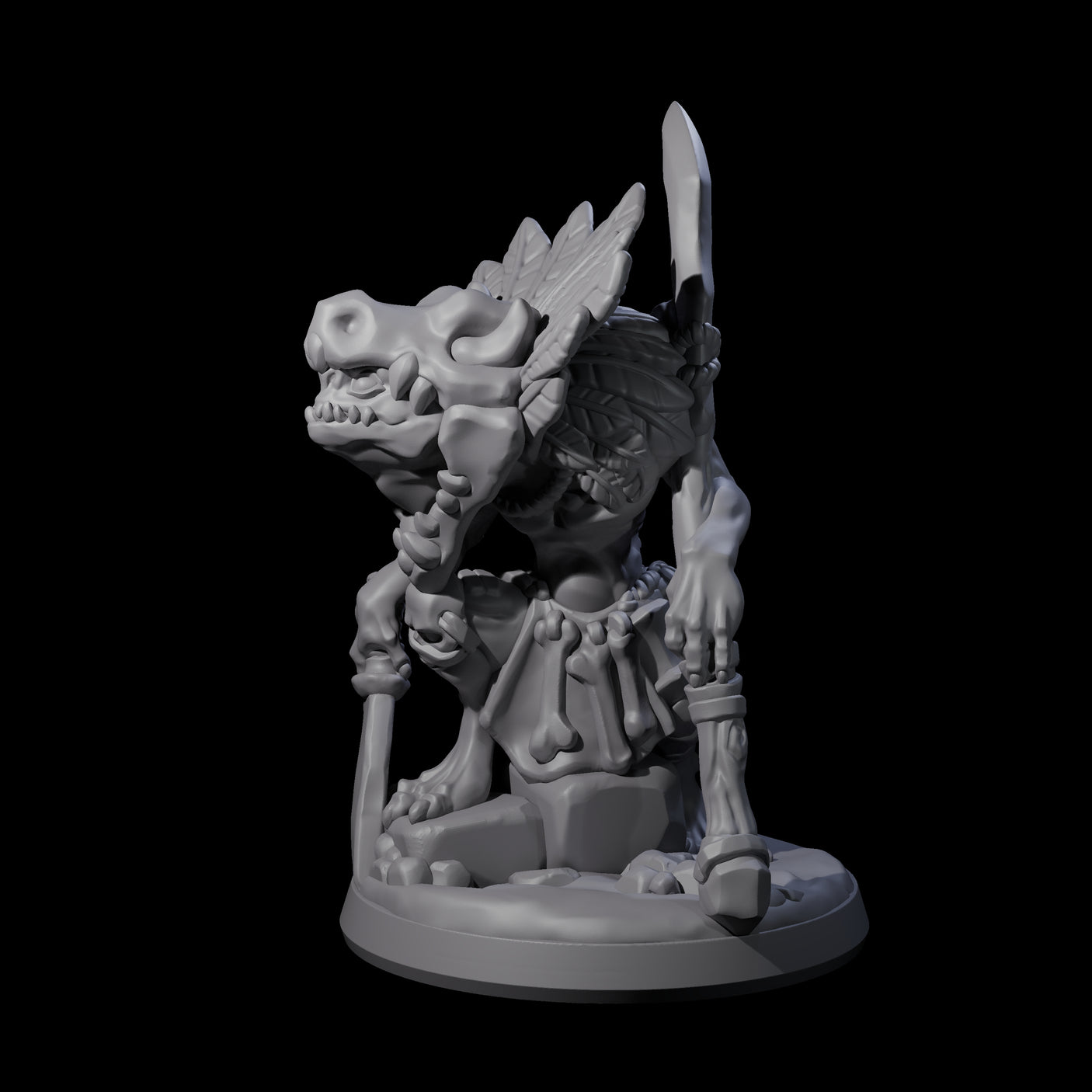 Slimy Creeping Kobold C Miniature for Dungeons and Dragons, Pathfinder or other TTRPGs