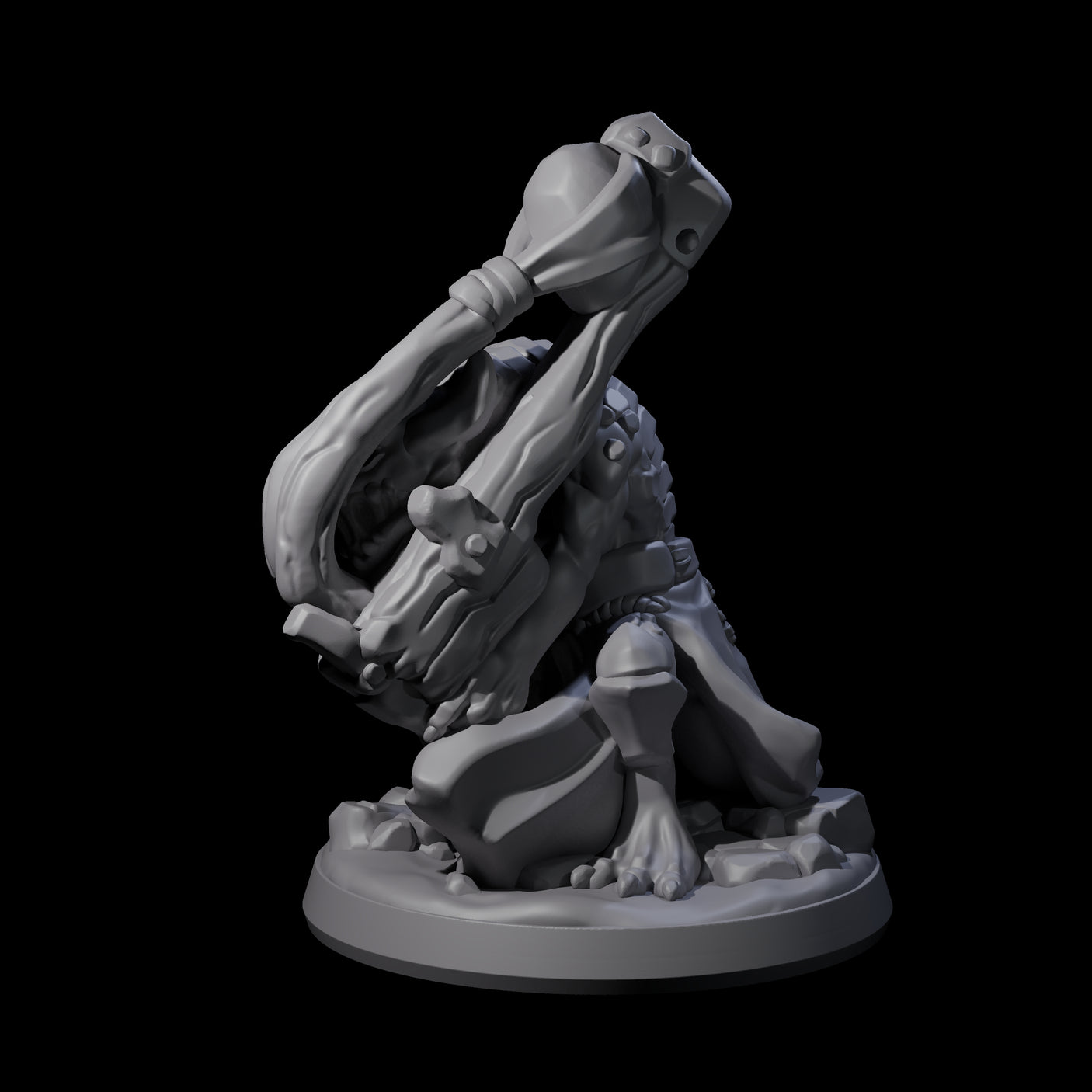 Slimy Creeping Kobold D Miniature for Dungeons and Dragons, Pathfinder or other TTRPGs