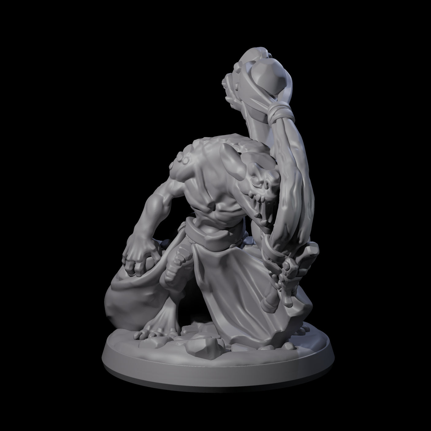 Slimy Creeping Kobold D Miniature for Dungeons and Dragons, Pathfinder or other TTRPGs