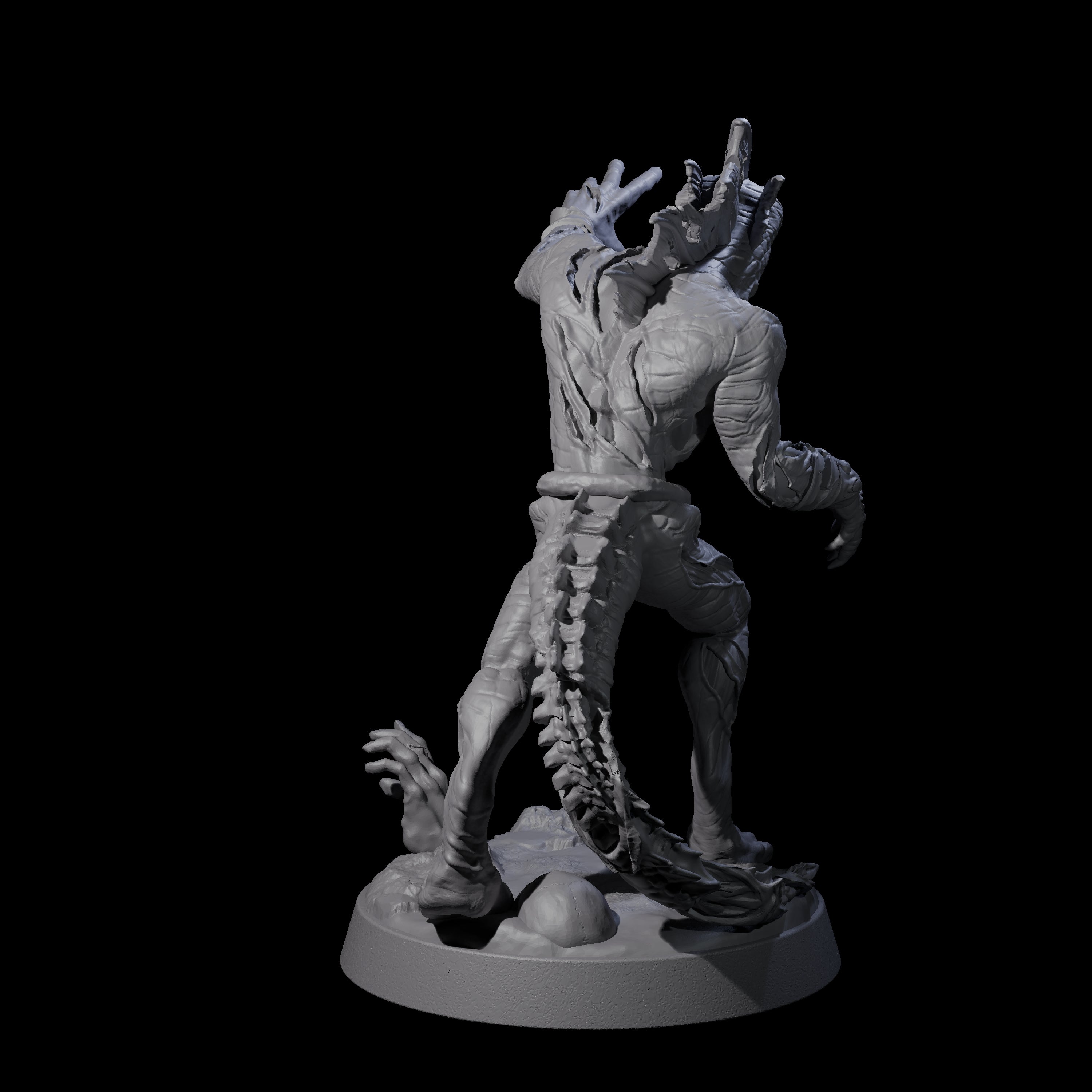 Slimy Lizardfolk Zombie A Miniature for Dungeons and Dragons, Pathfinder or other TTRPGs