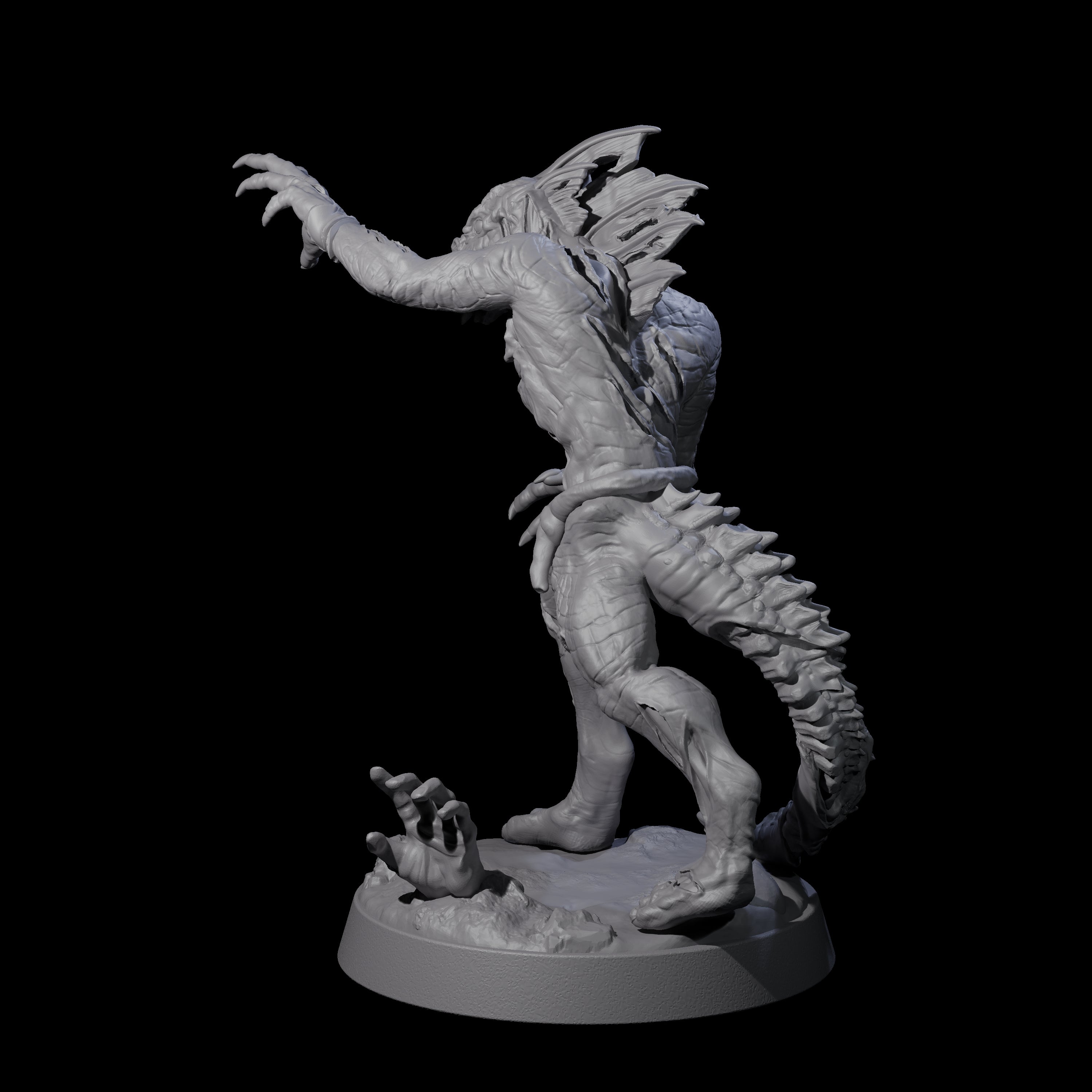 Slimy Lizardfolk Zombie A Miniature for Dungeons and Dragons, Pathfinder or other TTRPGs