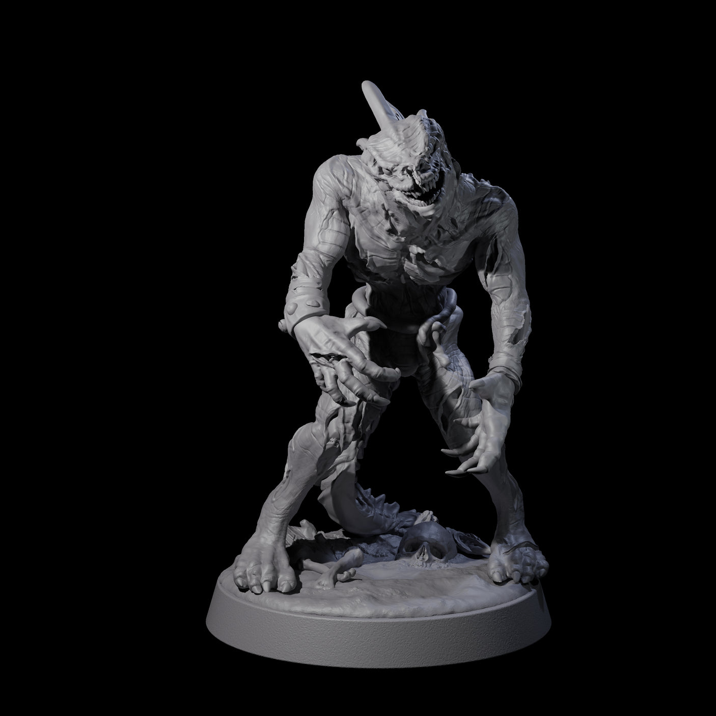 Slimy Lizardfolk Zombie C Miniature for Dungeons and Dragons, Pathfinder or other TTRPGs