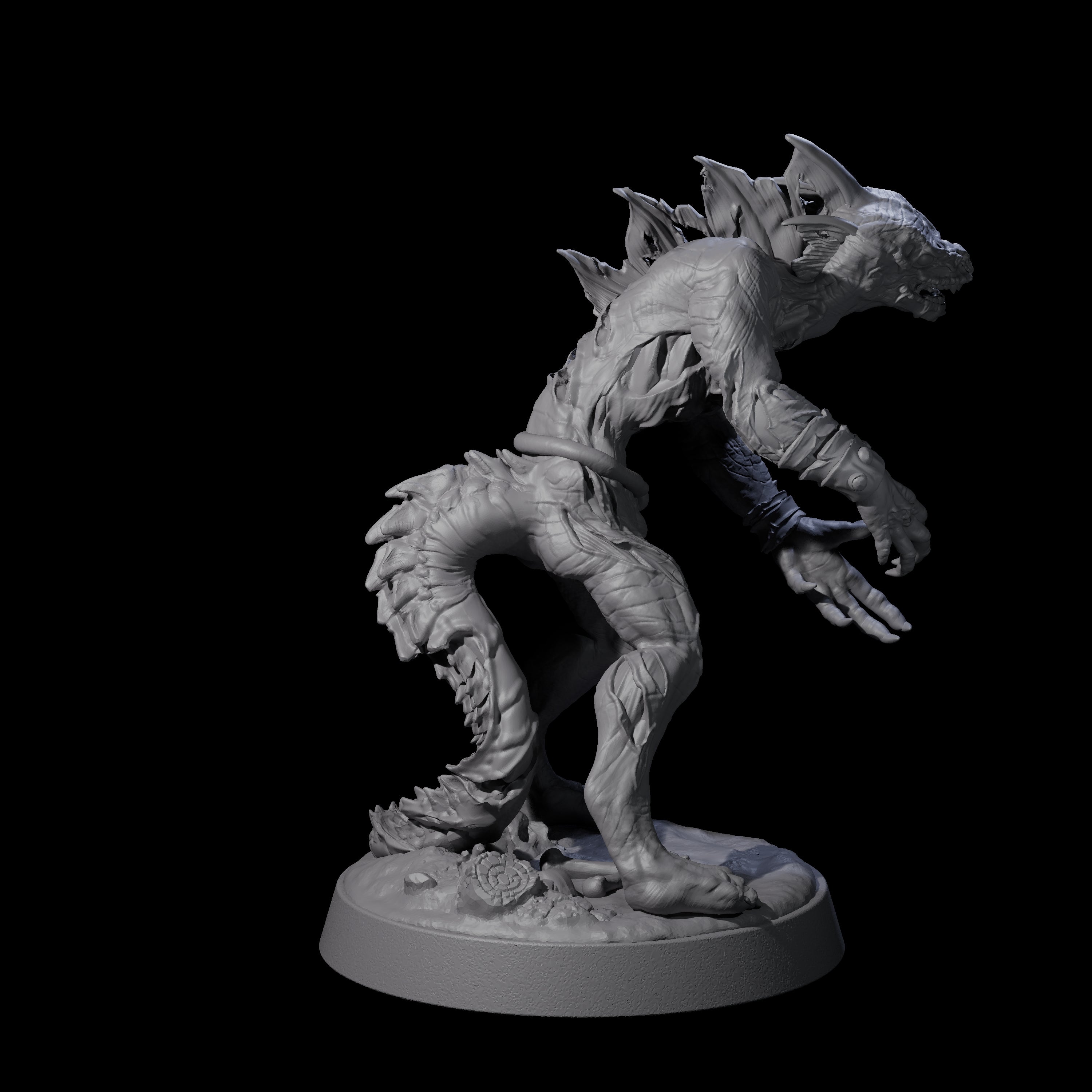 Slimy Lizardfolk Zombie C Miniature for Dungeons and Dragons, Pathfinder or other TTRPGs