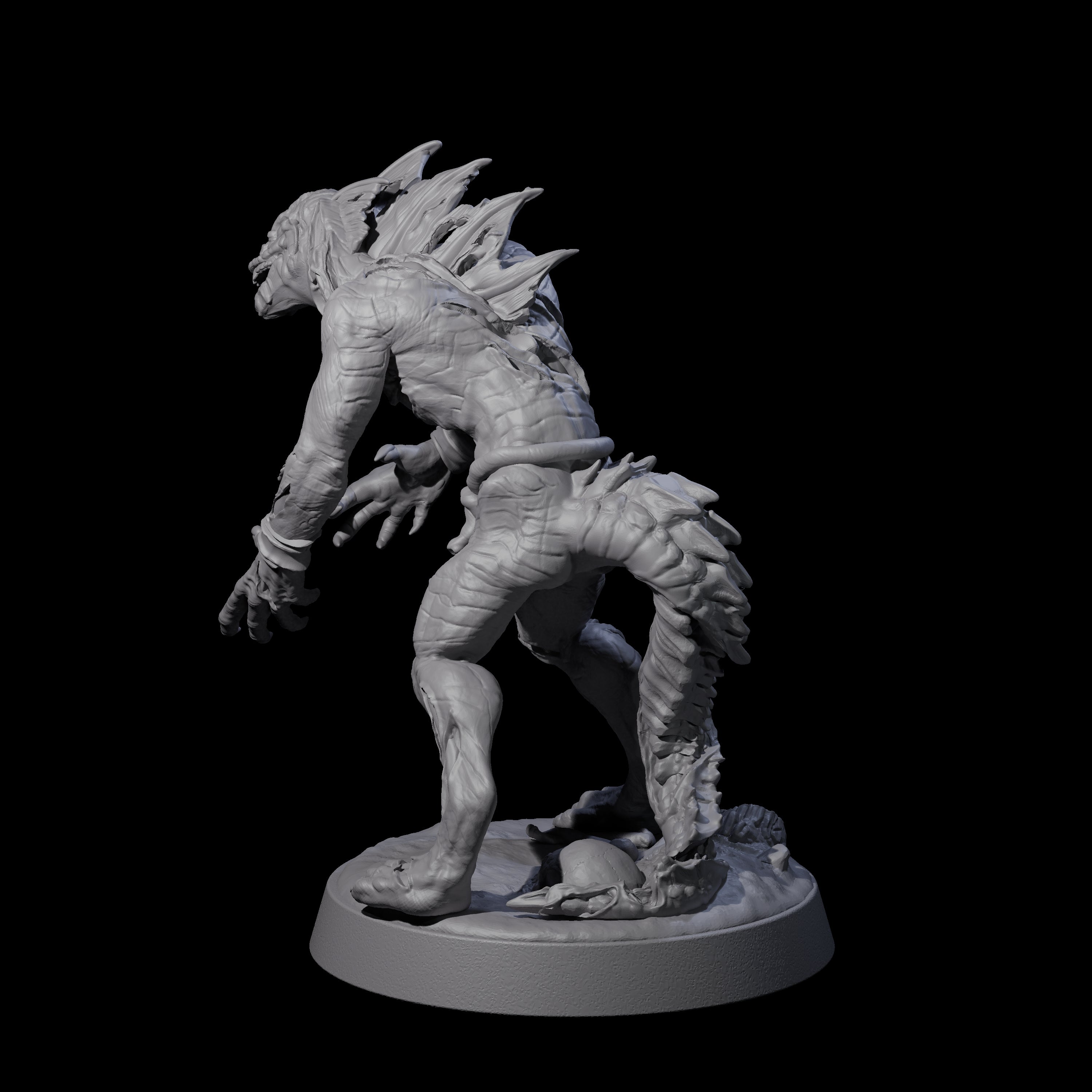 Slimy Lizardfolk Zombie C Miniature for Dungeons and Dragons, Pathfinder or other TTRPGs