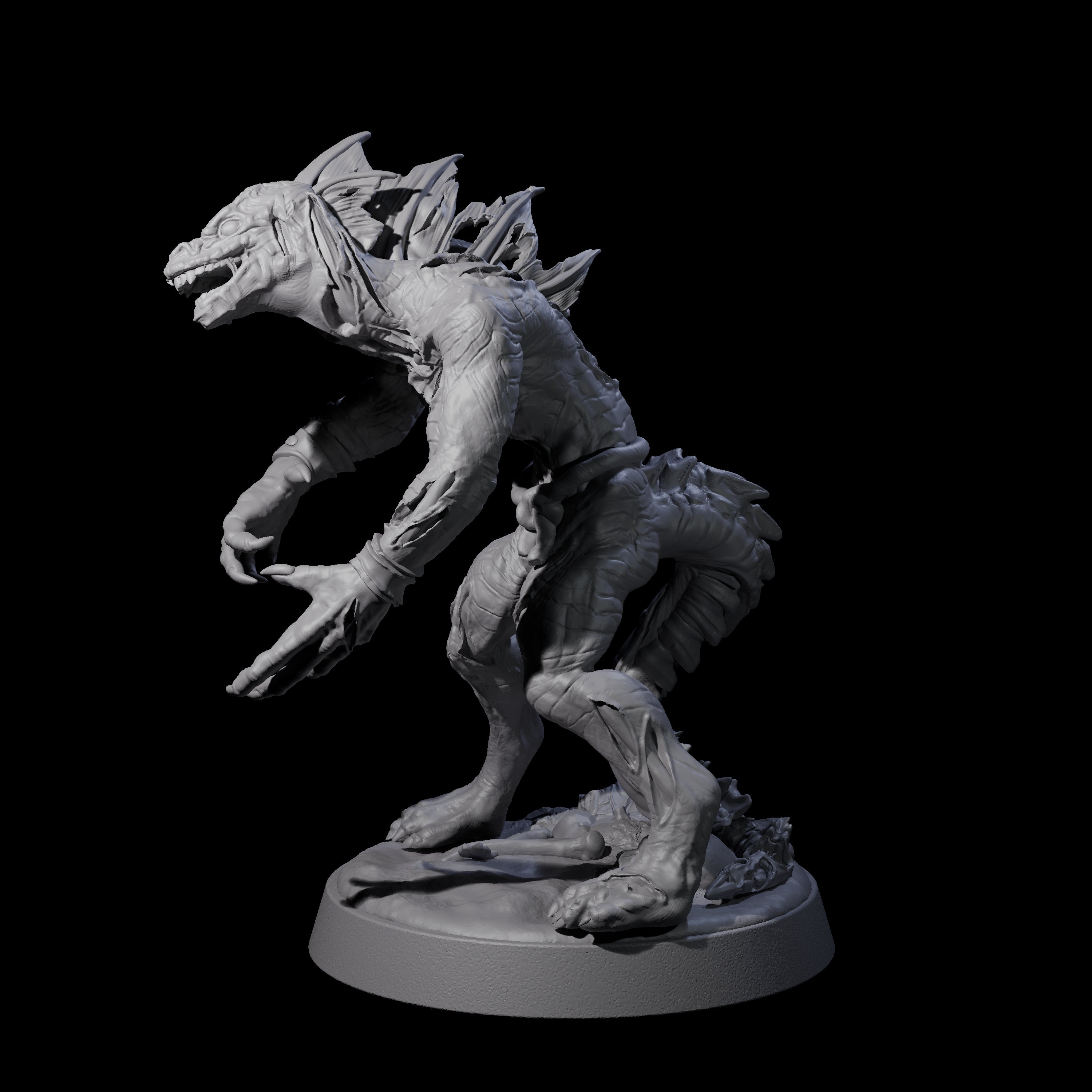 Slimy Lizardfolk Zombie C Miniature for Dungeons and Dragons, Pathfinder or other TTRPGs