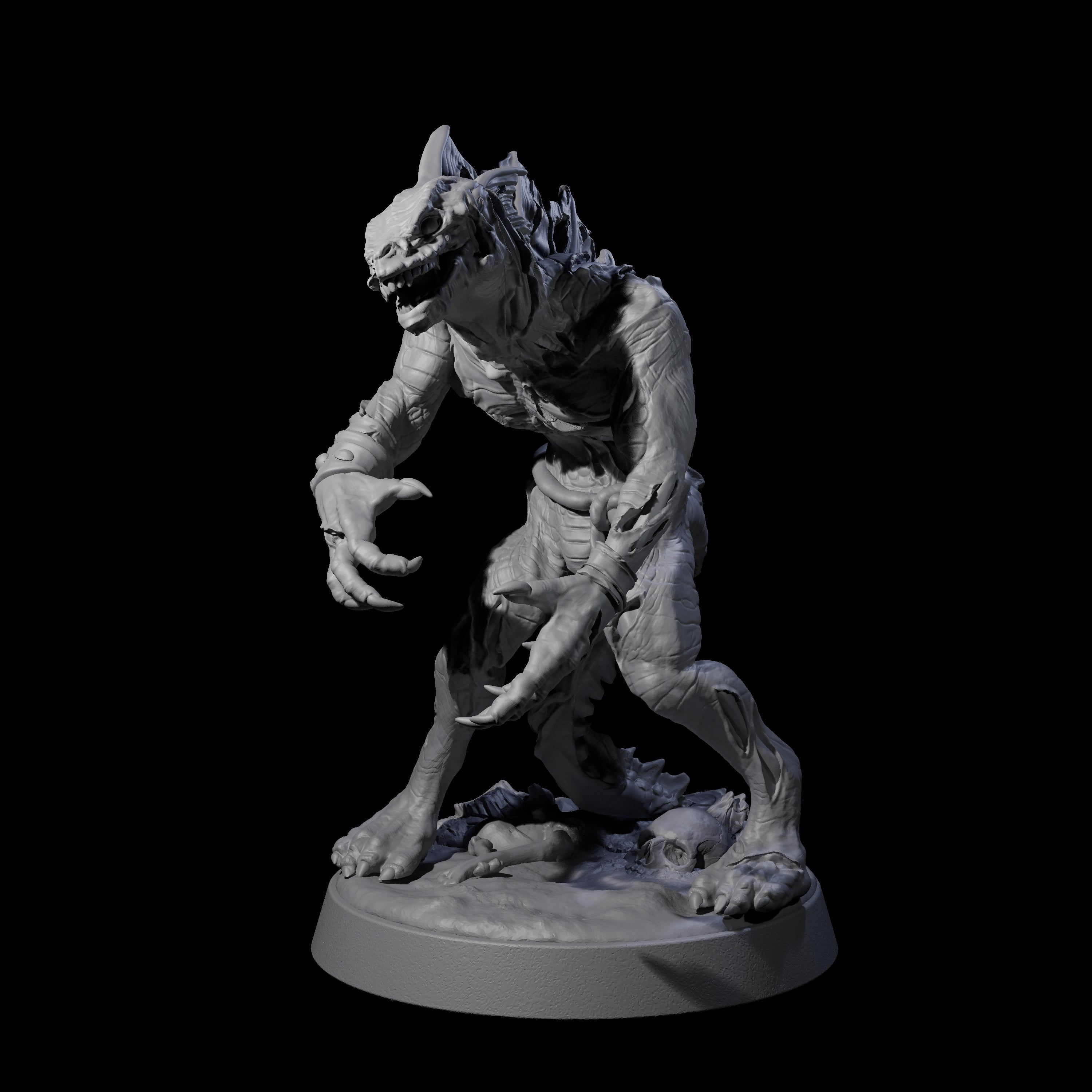 Slimy Lizardfolk Zombie C Miniature for Dungeons and Dragons, Pathfinder or other TTRPGs