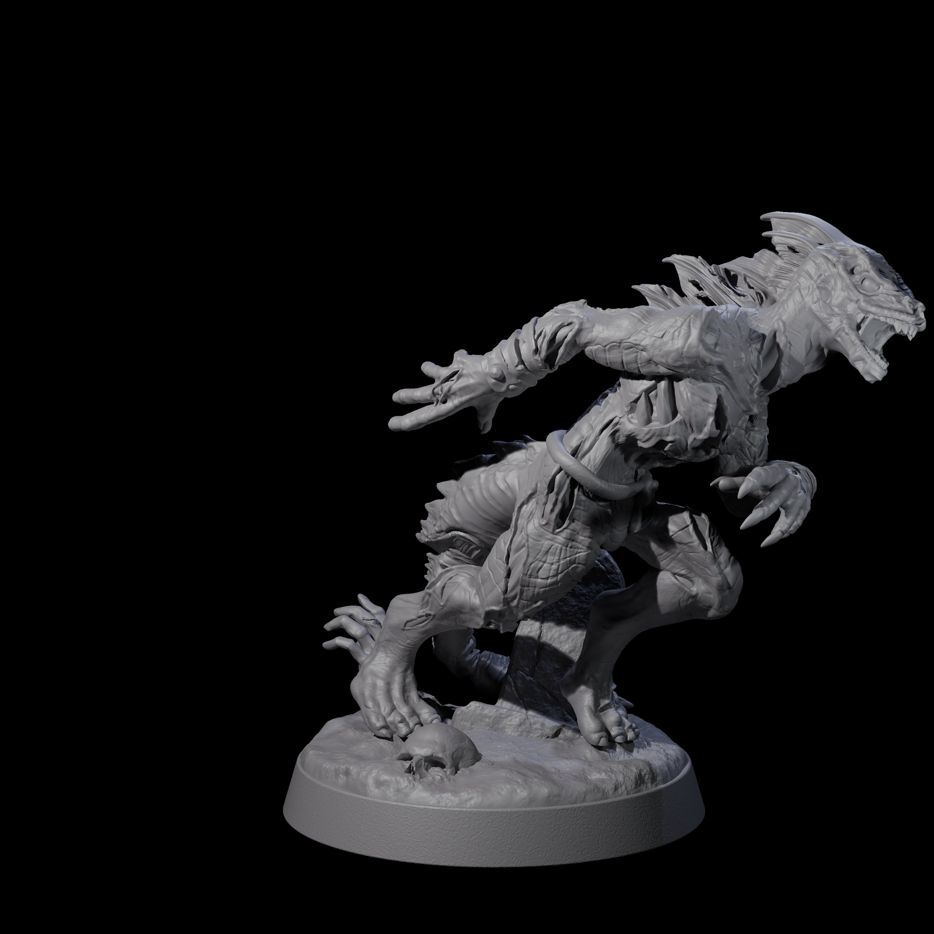 Slimy Lizardfolk Zombie D Miniature for Dungeons and Dragons, Pathfinder or other TTRPGs