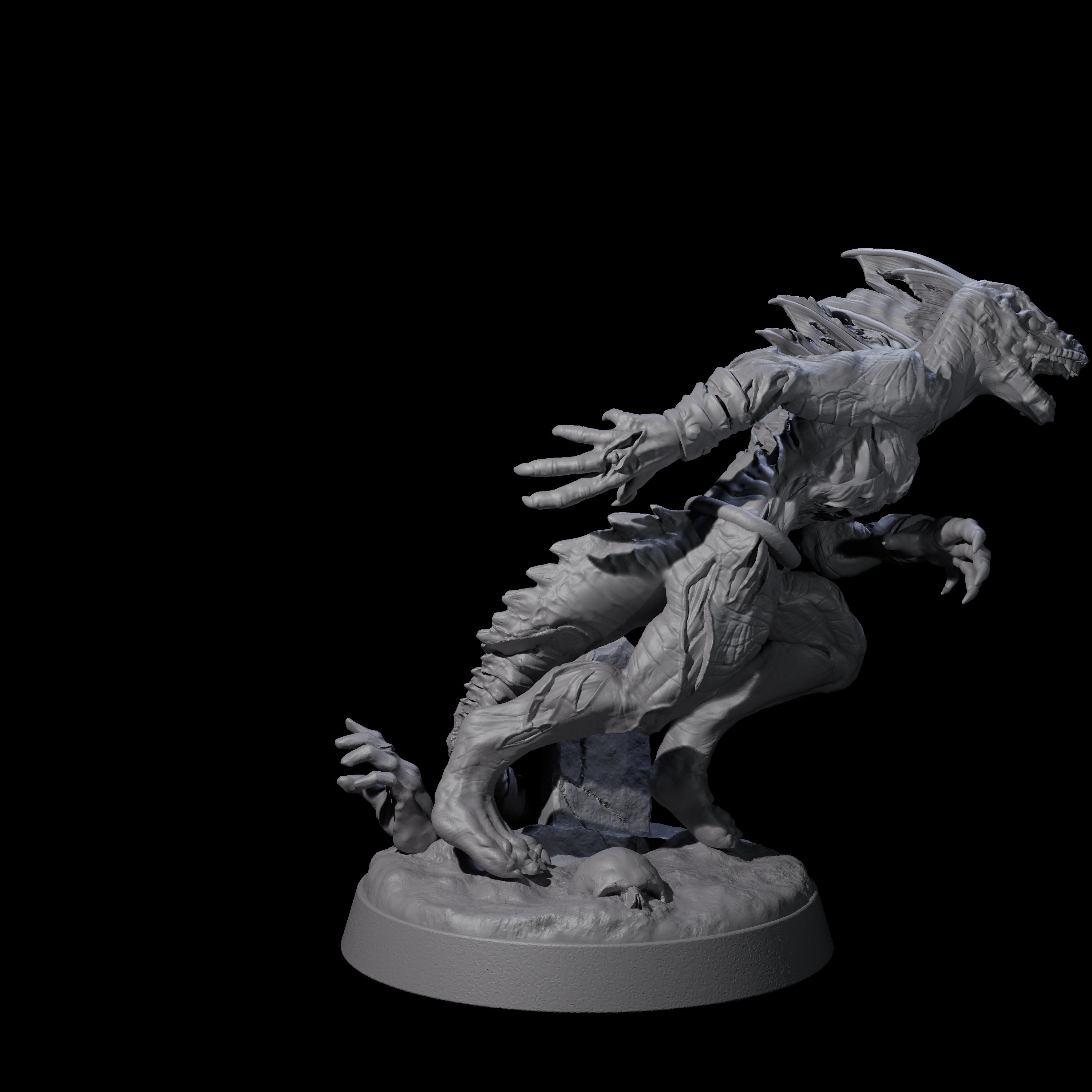 Slimy Lizardfolk Zombie D Miniature for Dungeons and Dragons, Pathfinder or other TTRPGs