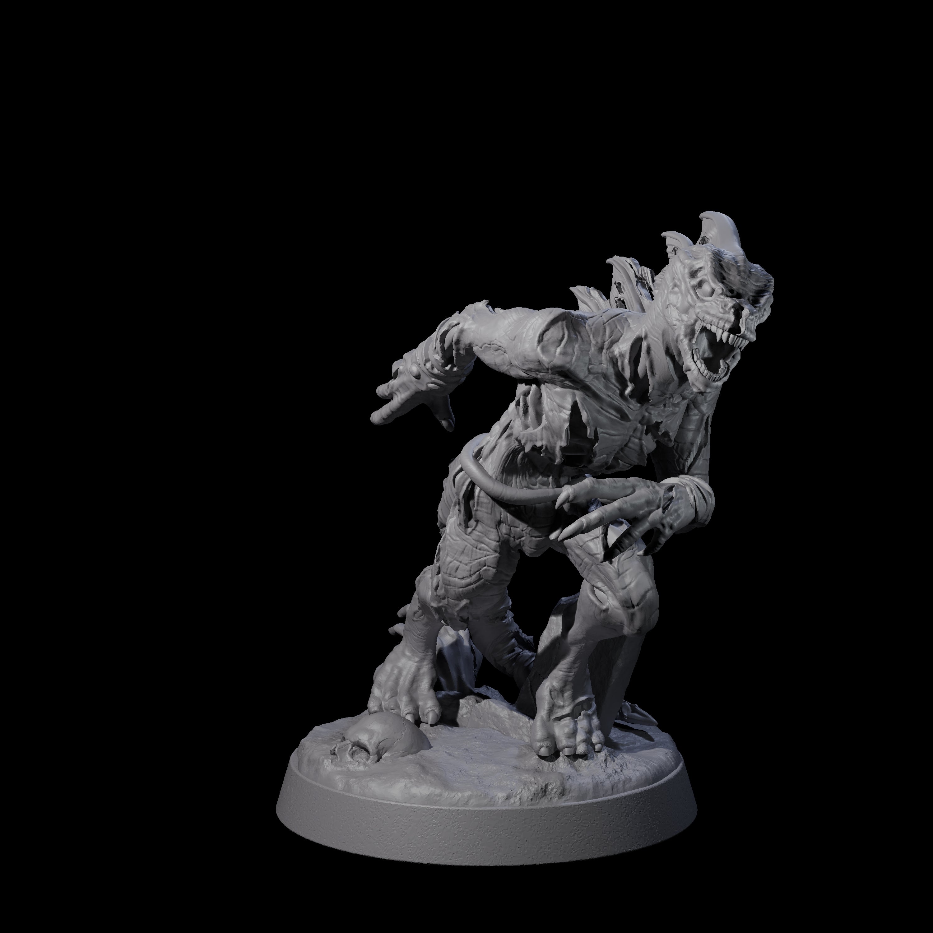 Slimy Lizardfolk Zombie D Miniature for Dungeons and Dragons, Pathfinder or other TTRPGs