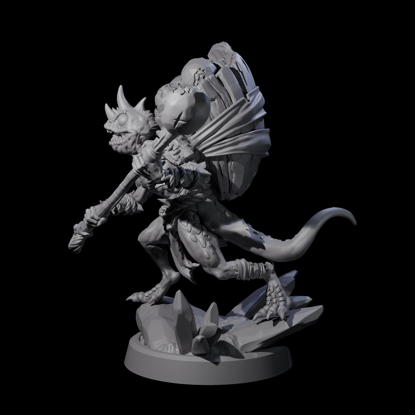 Slimy Troglodyte Cultist A Miniature for Dungeons and Dragons, Pathfinder or other TTRPGs