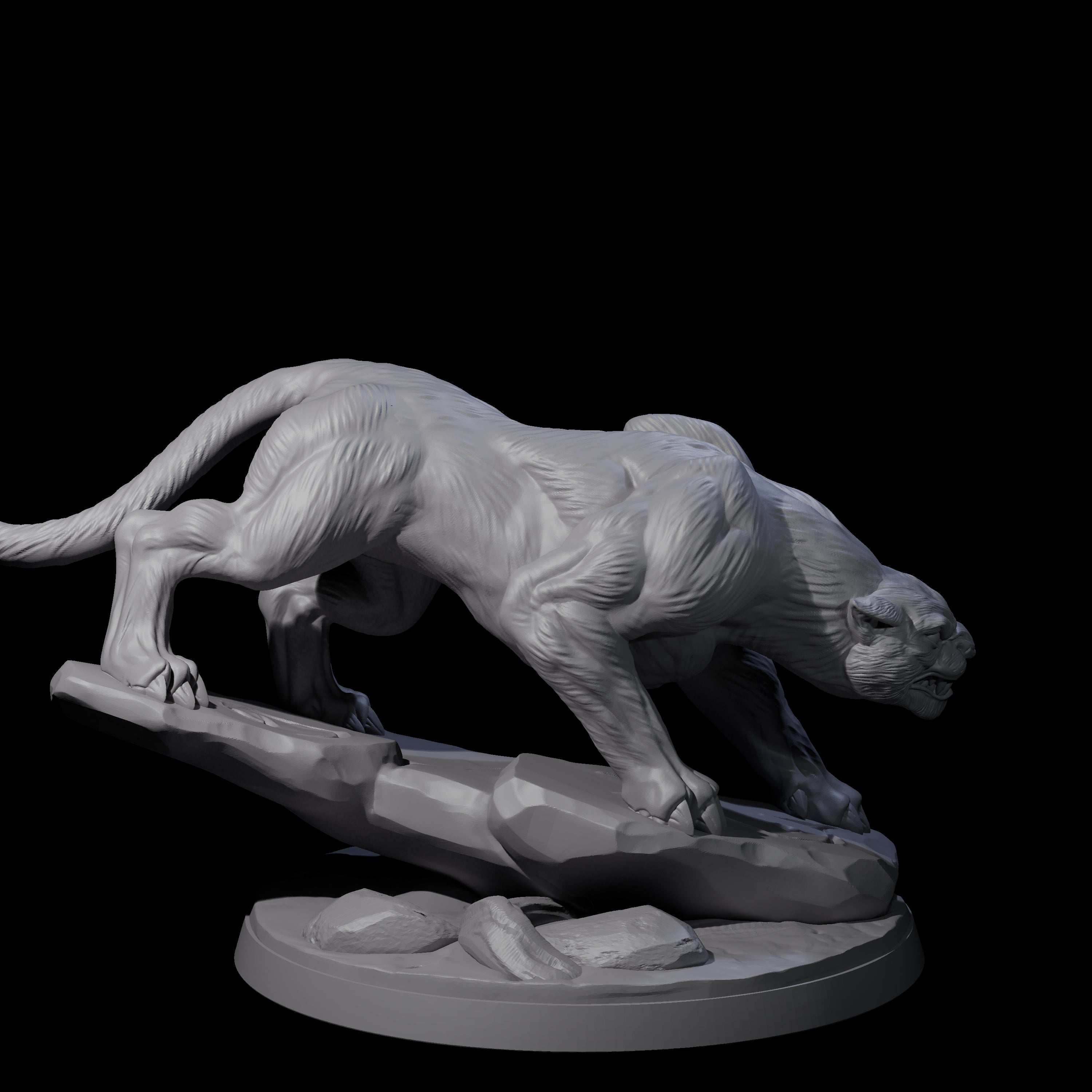 Slinking Panther A Miniature for Dungeons and Dragons, Pathfinder or other TTRPGs