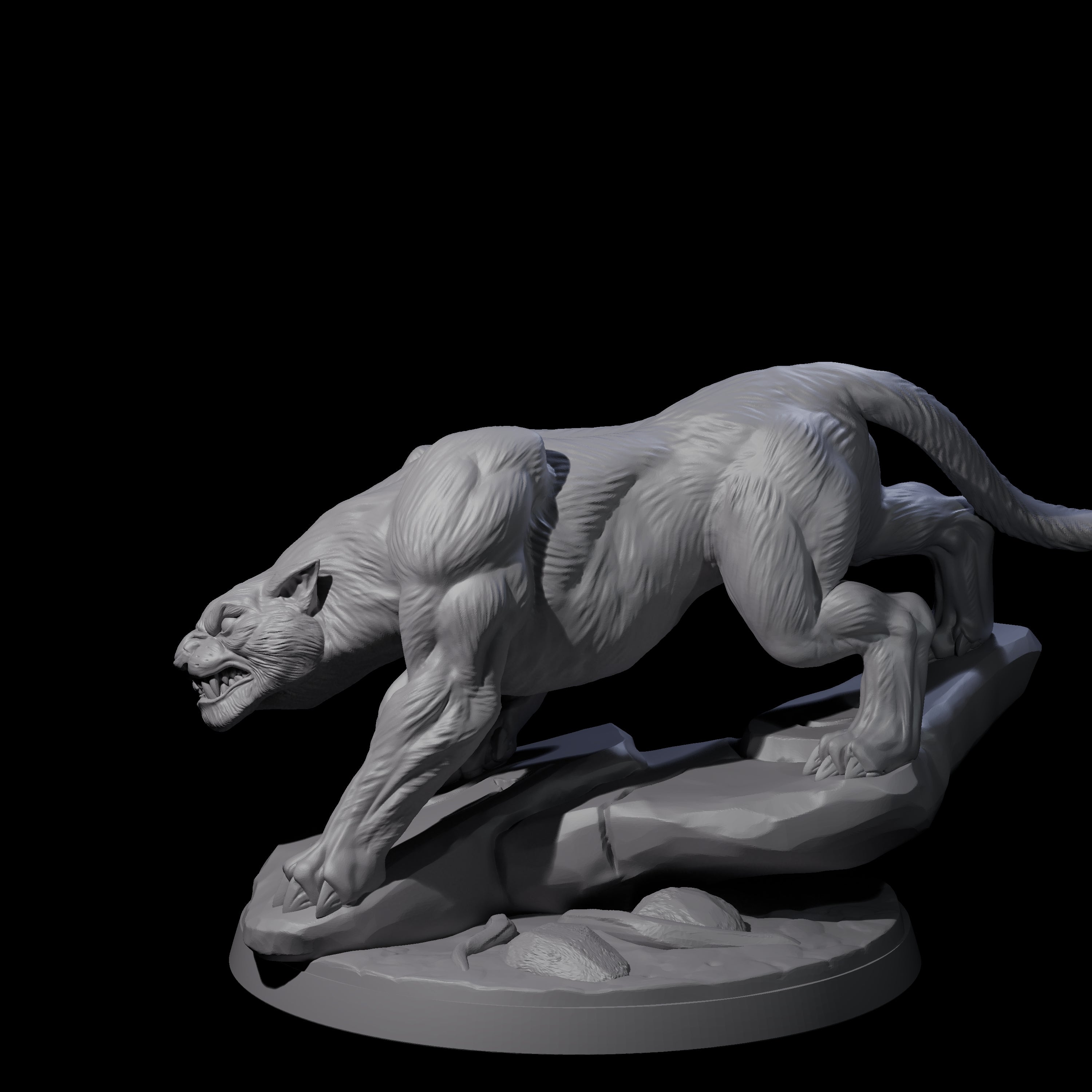 Slinking Panther A Miniature for Dungeons and Dragons, Pathfinder or other TTRPGs