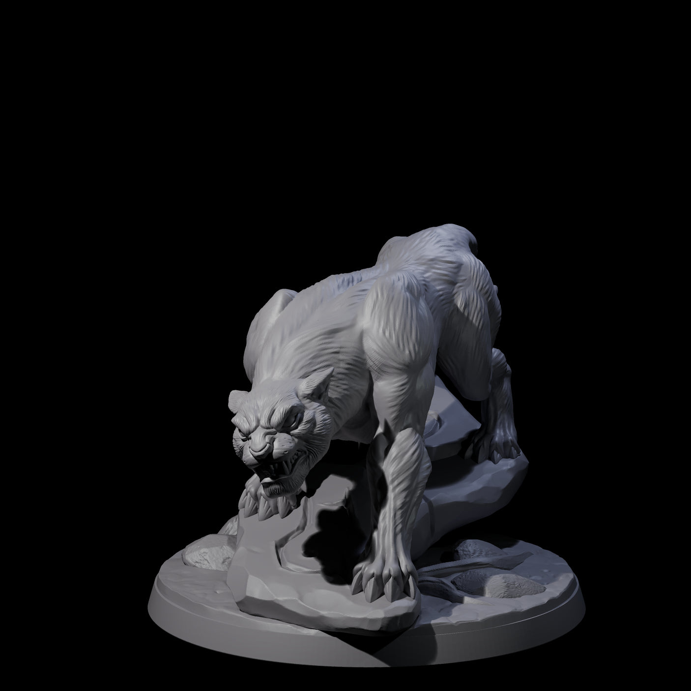 Slinking Panther A Miniature for Dungeons and Dragons, Pathfinder or other TTRPGs