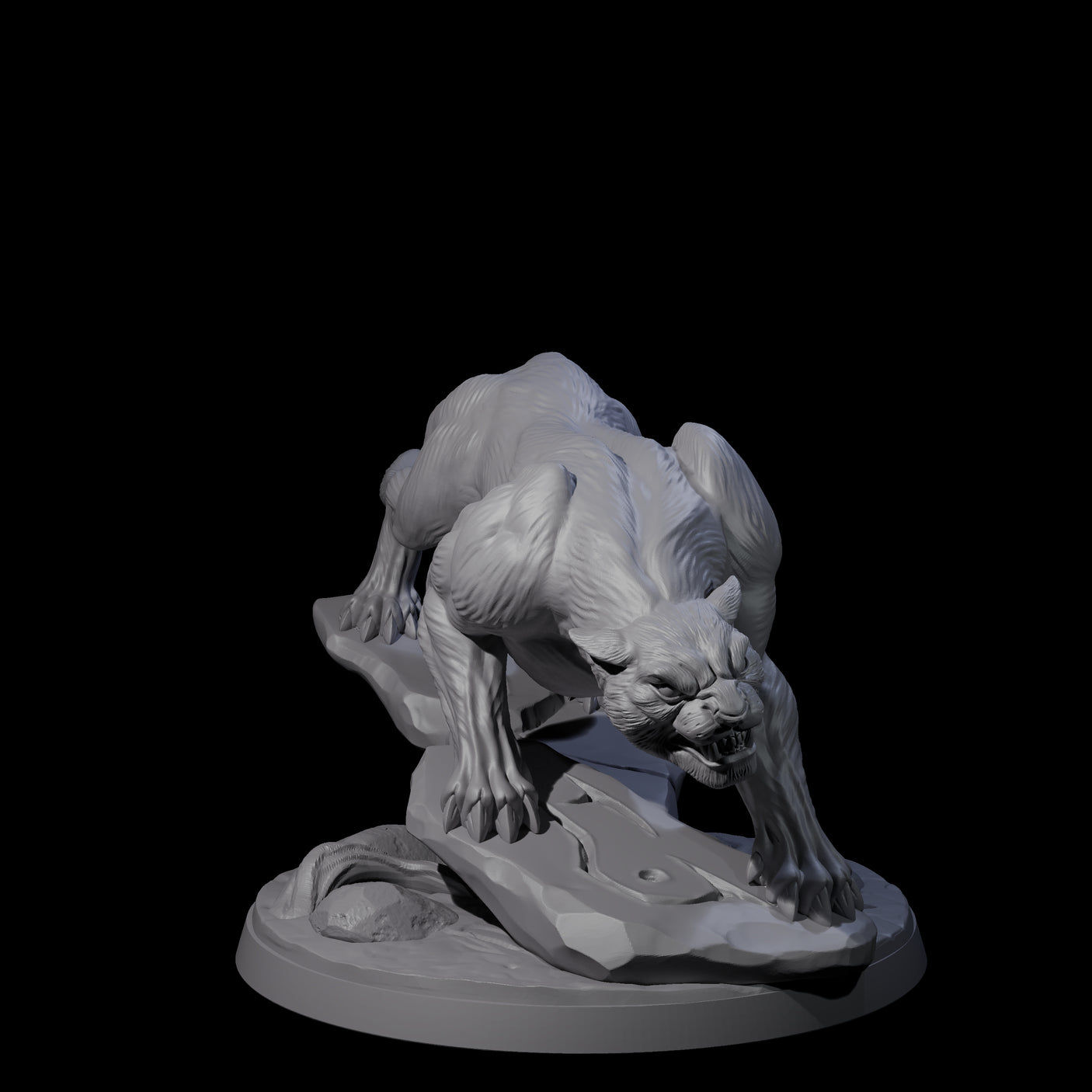 Slinking Panther A Miniature for Dungeons and Dragons, Pathfinder or other TTRPGs