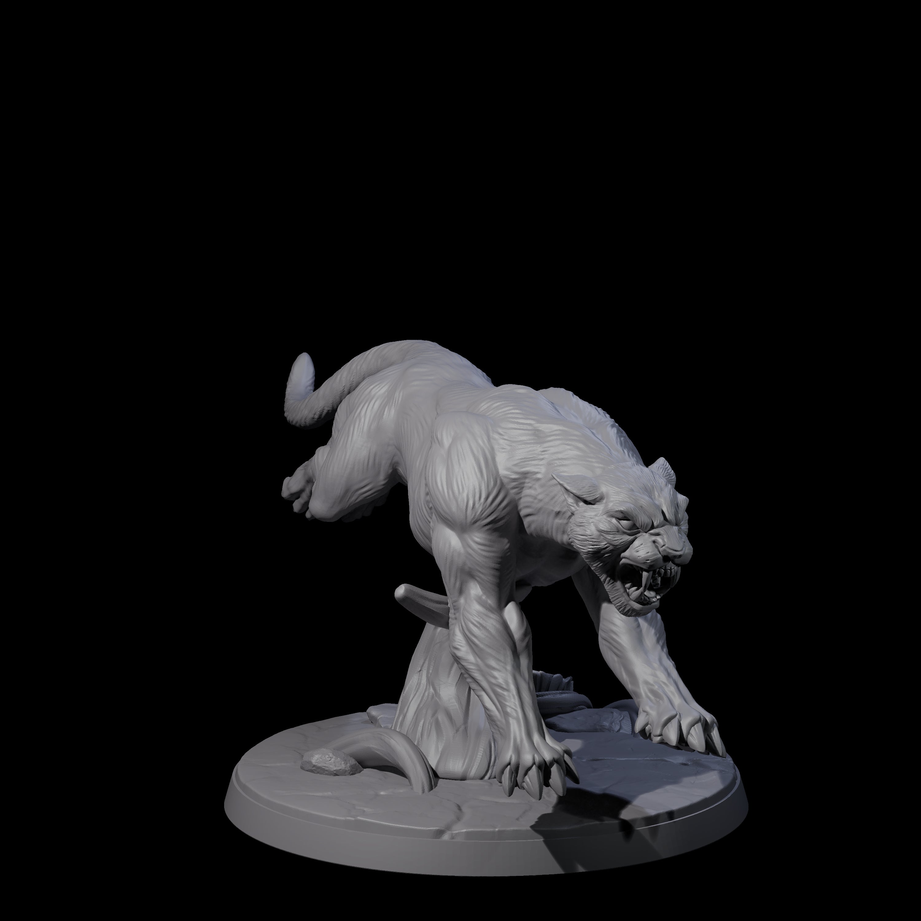 Slinking Panther B Miniature for Dungeons and Dragons, Pathfinder or other TTRPGs