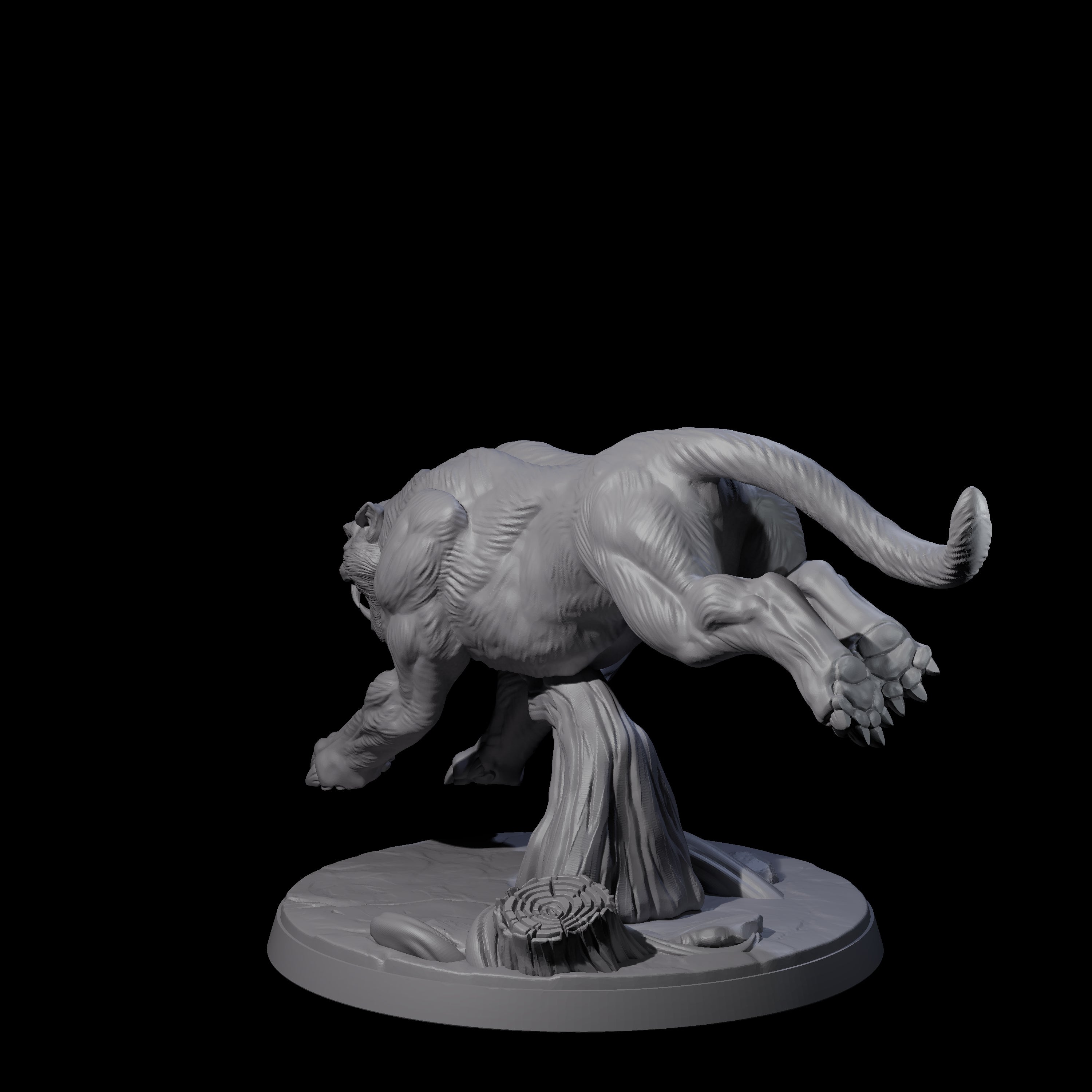 Slinking Panther B Miniature for Dungeons and Dragons, Pathfinder or other TTRPGs