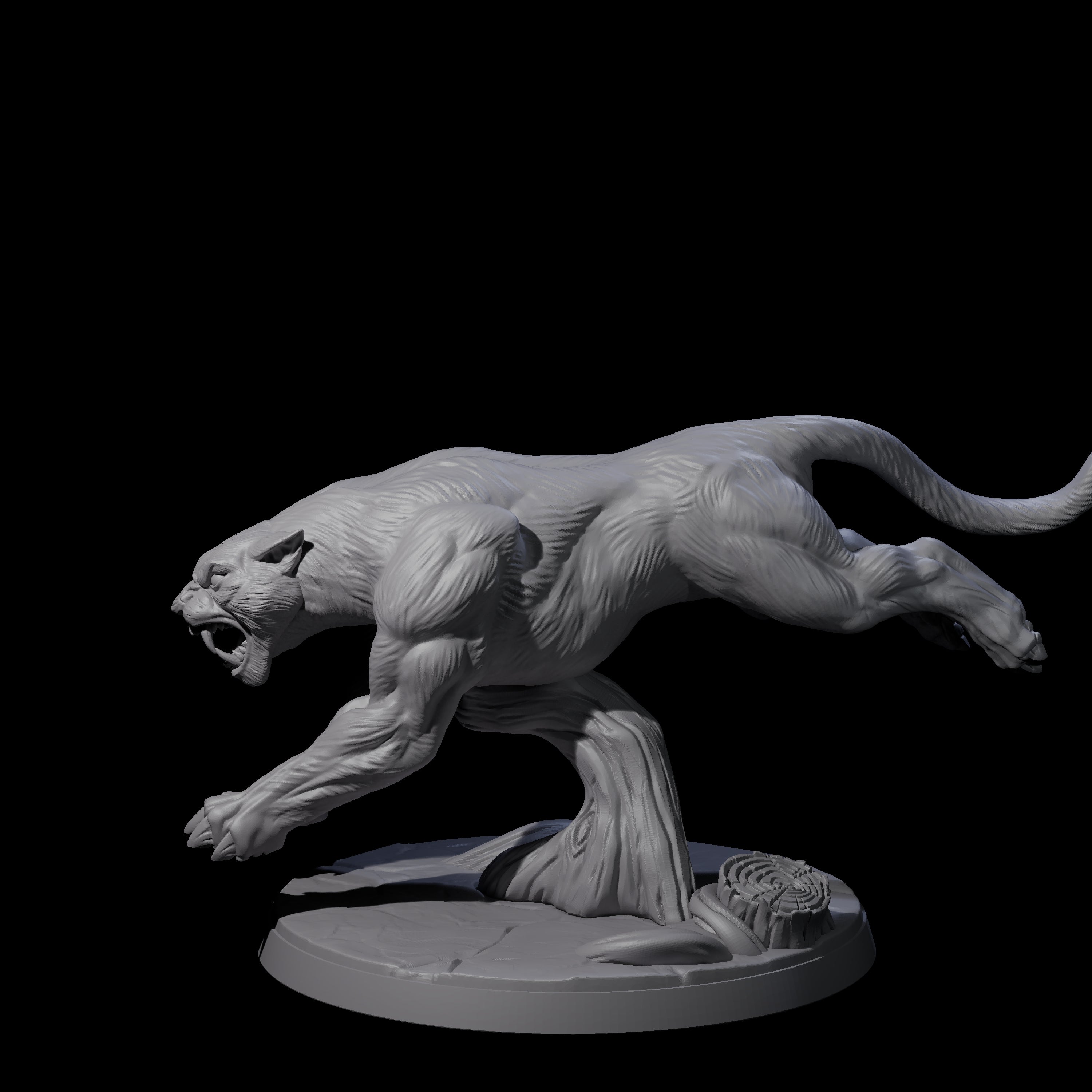 Slinking Panther B Miniature for Dungeons and Dragons, Pathfinder or other TTRPGs