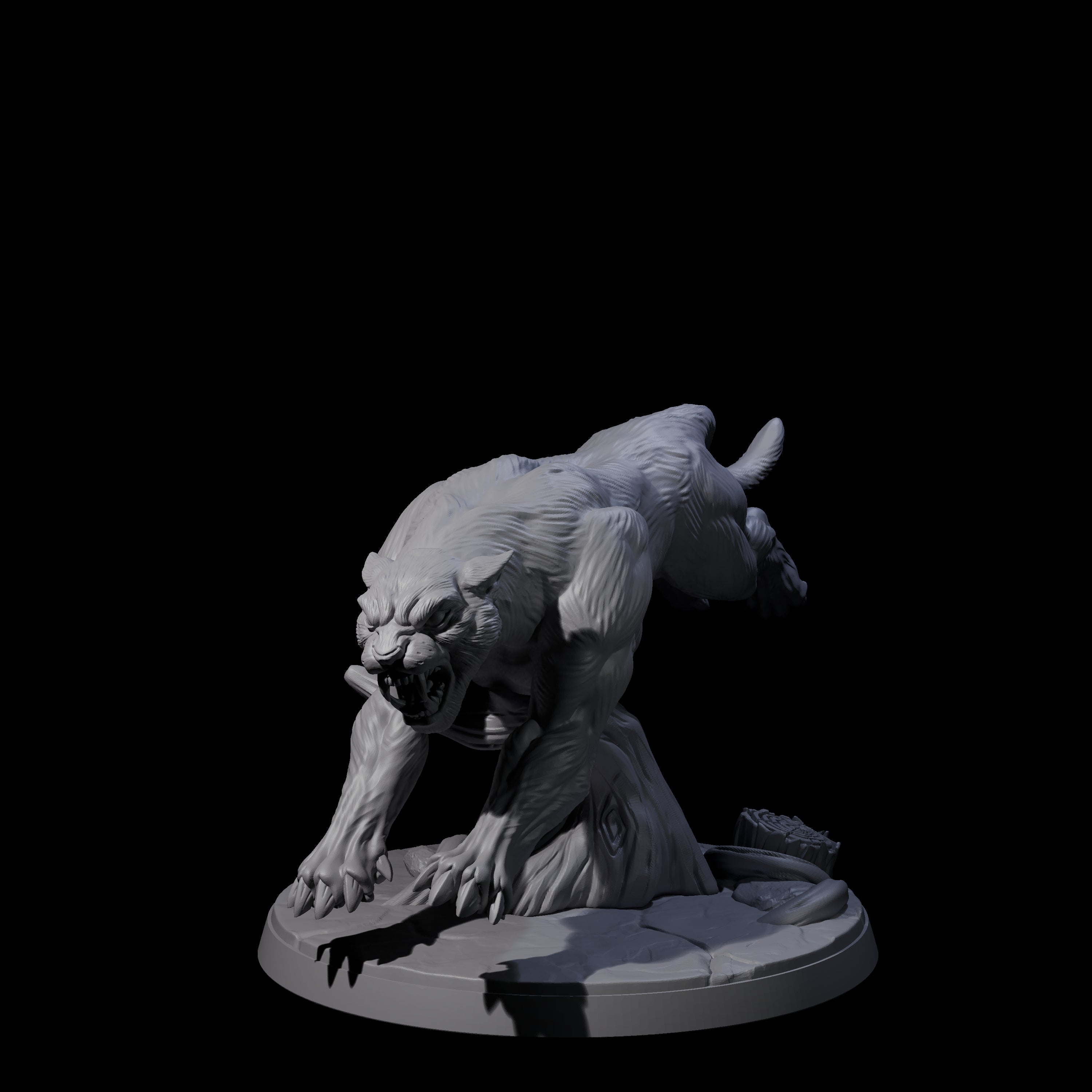 Slinking Panther B Miniature for Dungeons and Dragons, Pathfinder or other TTRPGs