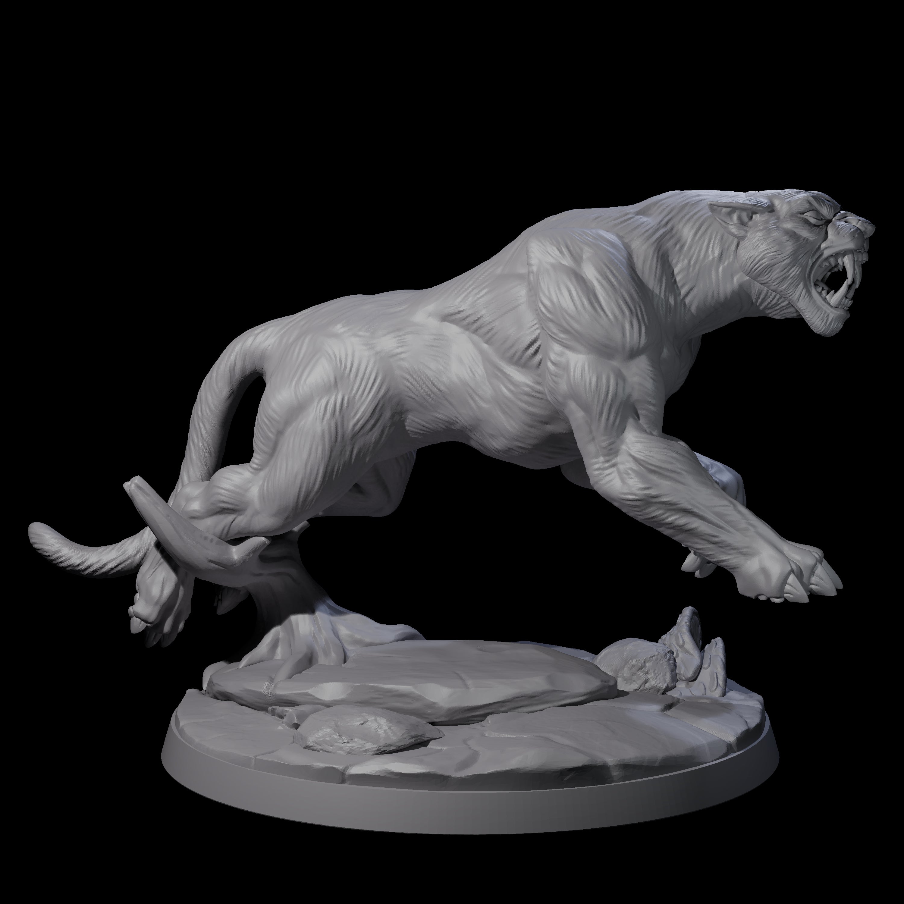 Slinking Panther C Miniature for Dungeons and Dragons, Pathfinder or other TTRPGs