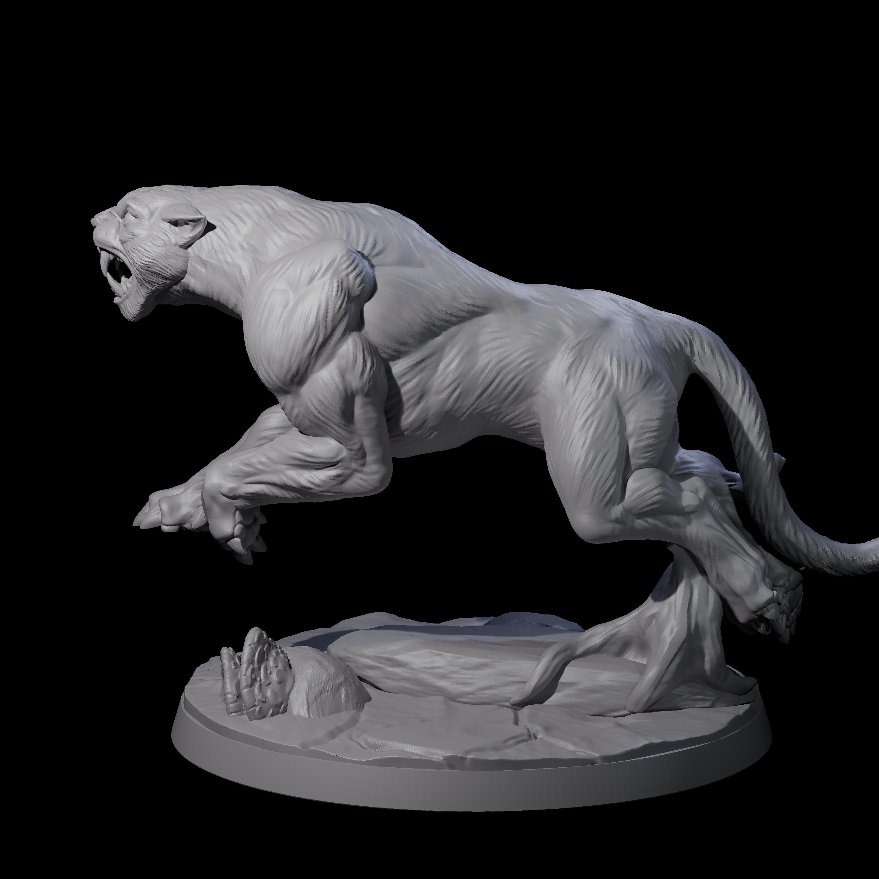 Slinking Panther C Miniature for Dungeons and Dragons, Pathfinder or other TTRPGs