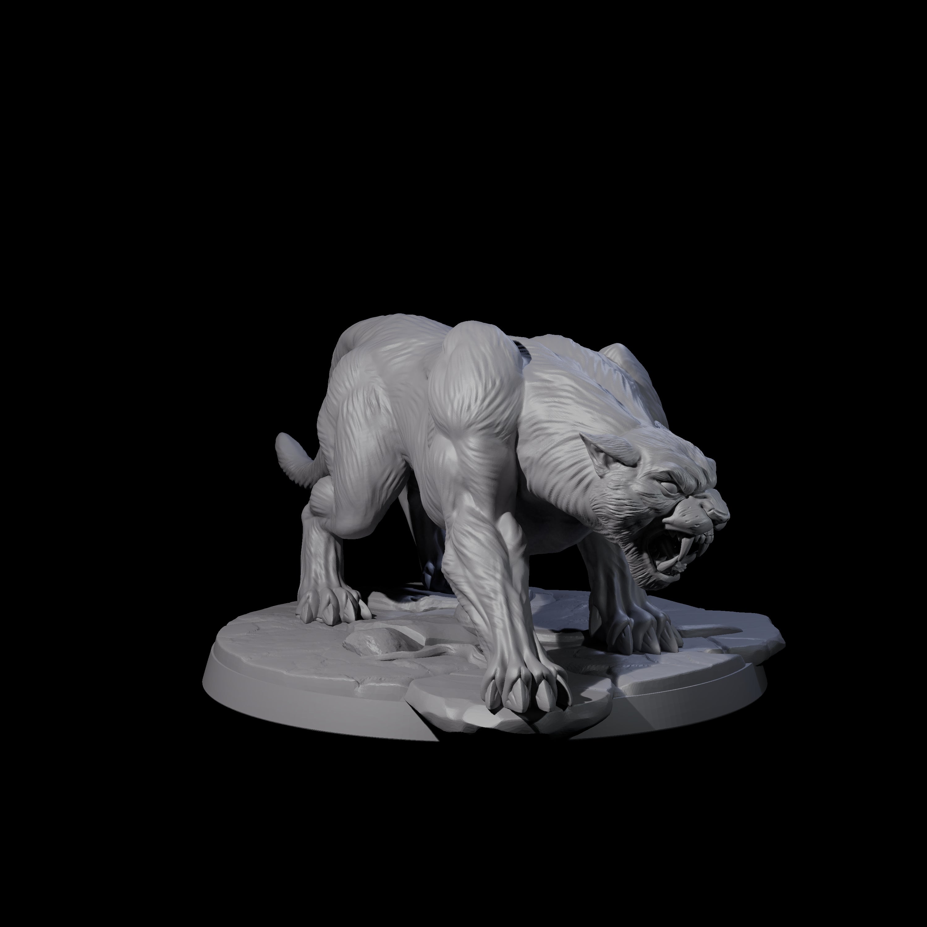 Slinking Panther D Miniature for Dungeons and Dragons, Pathfinder or other TTRPGs
