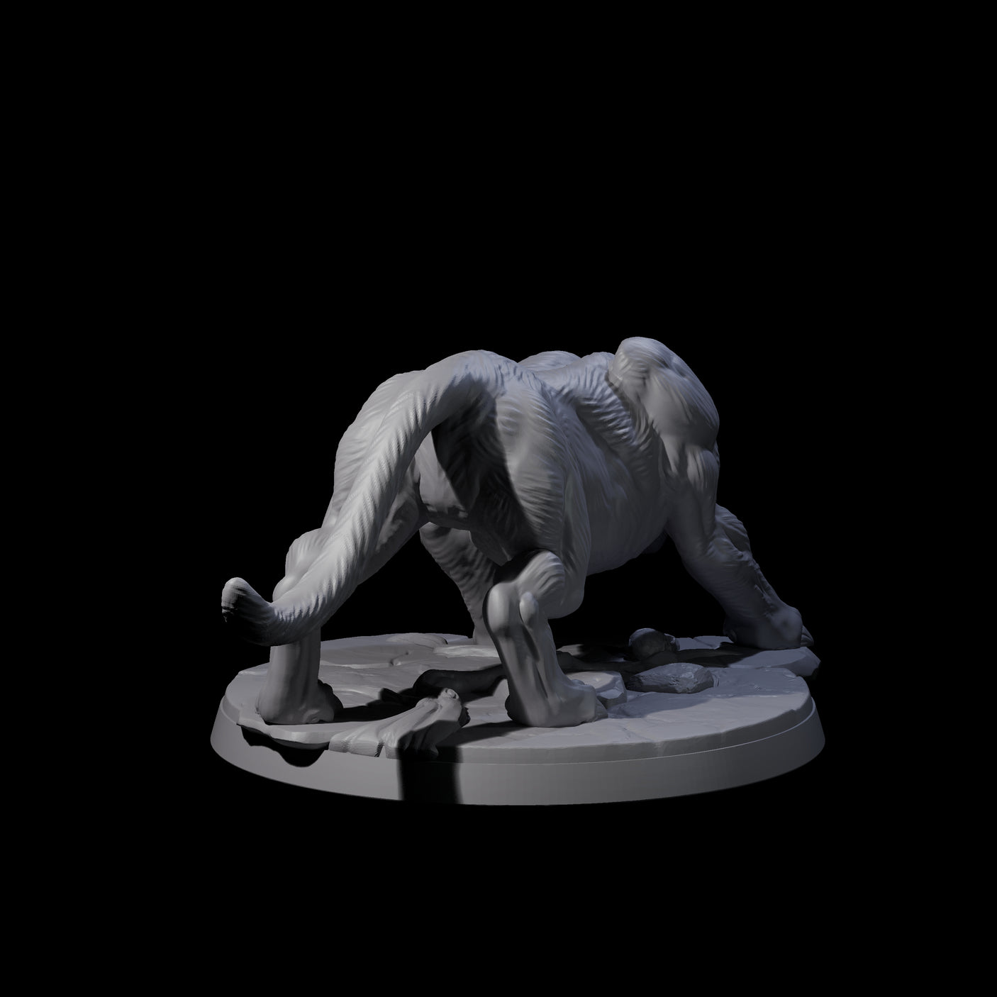 Slinking Panther D Miniature for Dungeons and Dragons, Pathfinder or other TTRPGs
