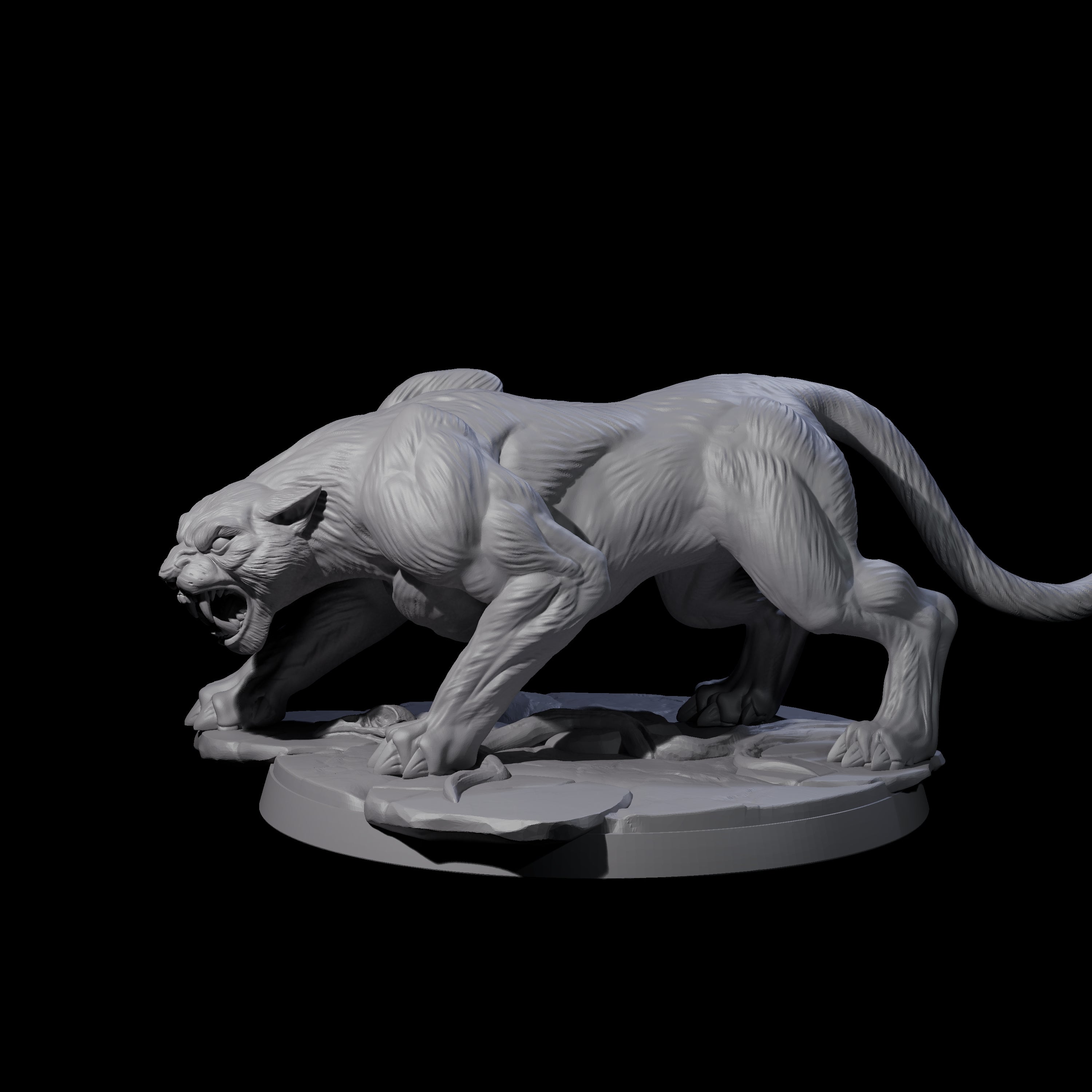 Slinking Panther D Miniature for Dungeons and Dragons, Pathfinder or other TTRPGs
