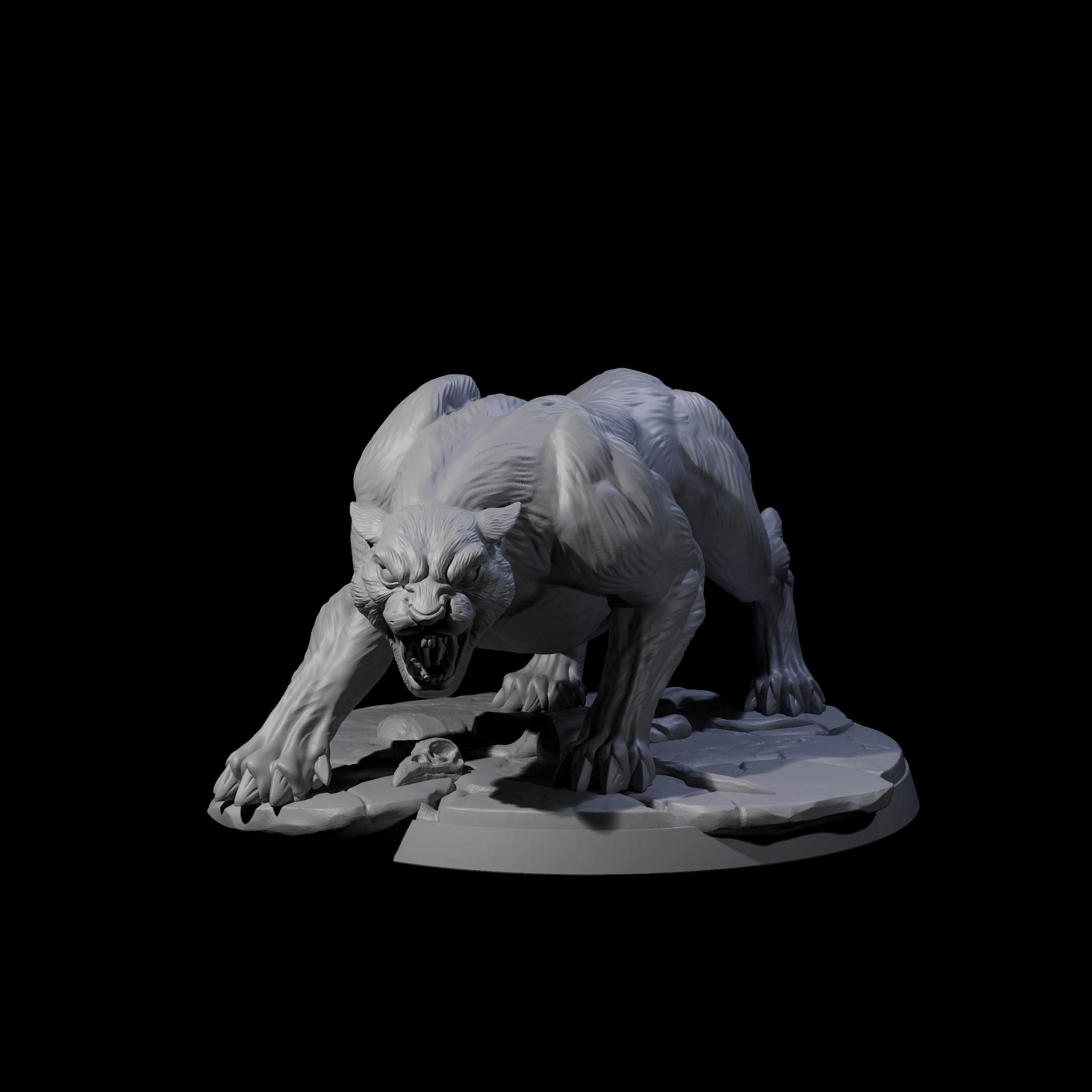 Slinking Panther D Miniature for Dungeons and Dragons, Pathfinder or other TTRPGs