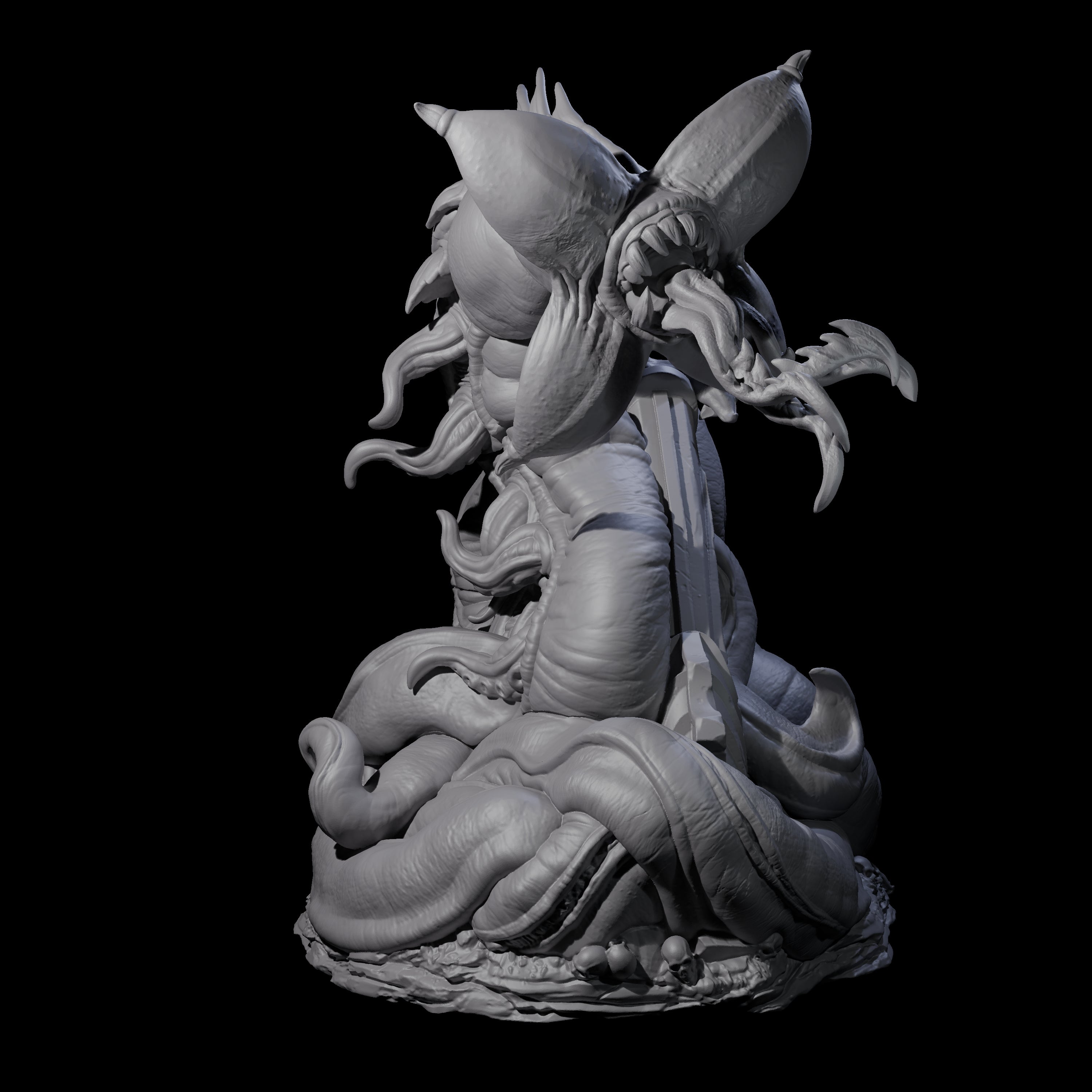 Slithering Devourer Miniature for Dungeons and Dragons, Pathfinder or other TTRPGs