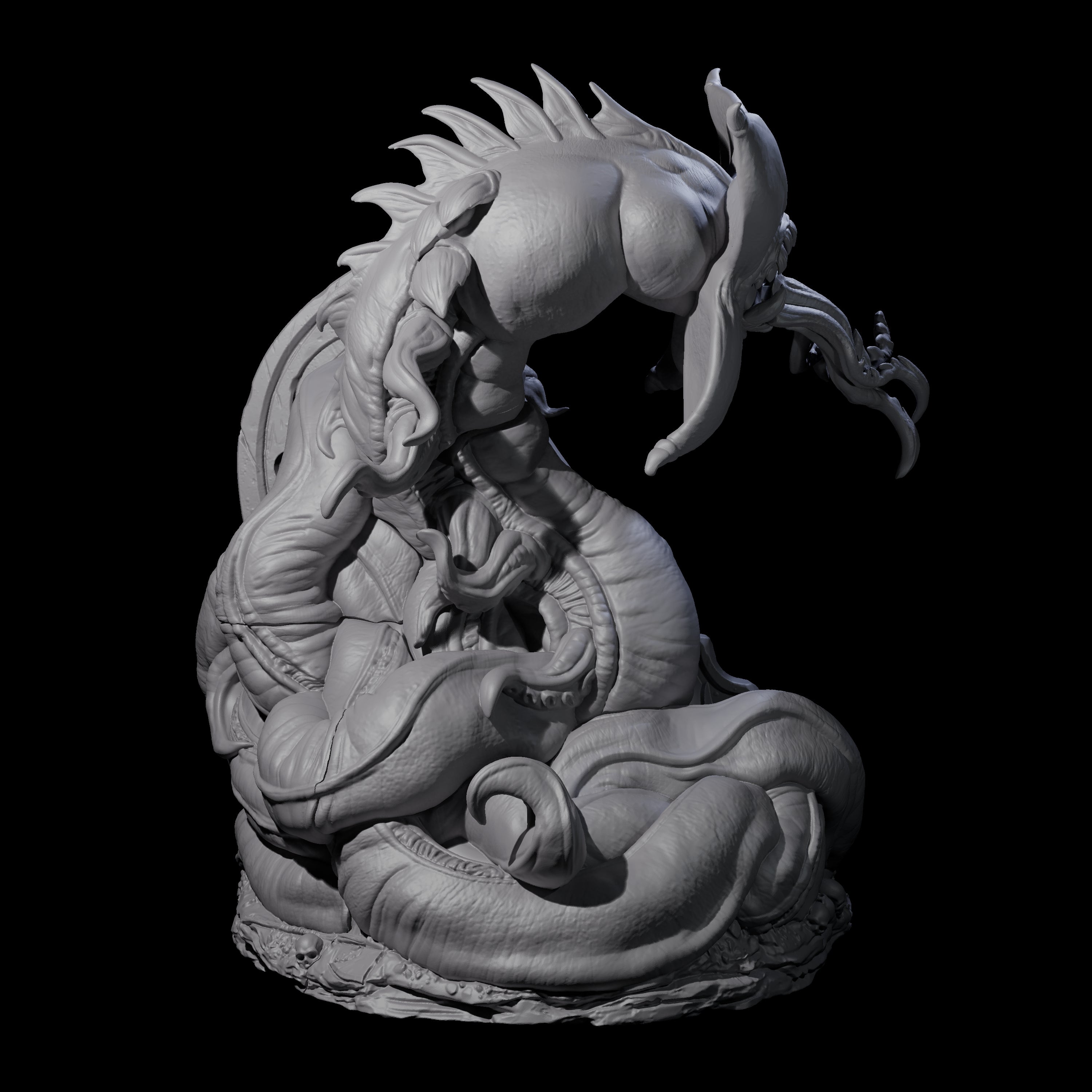 Slithering Devourer Miniature for Dungeons and Dragons, Pathfinder or other TTRPGs