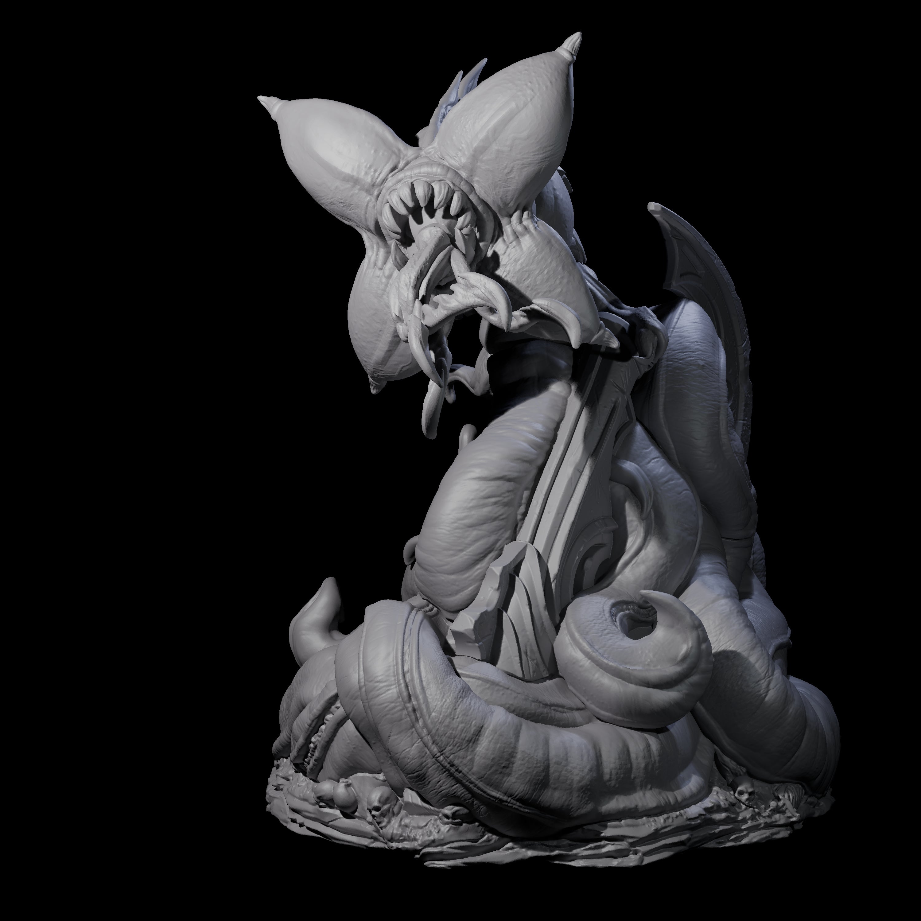 Slithering Devourer Miniature for Dungeons and Dragons, Pathfinder or other TTRPGs