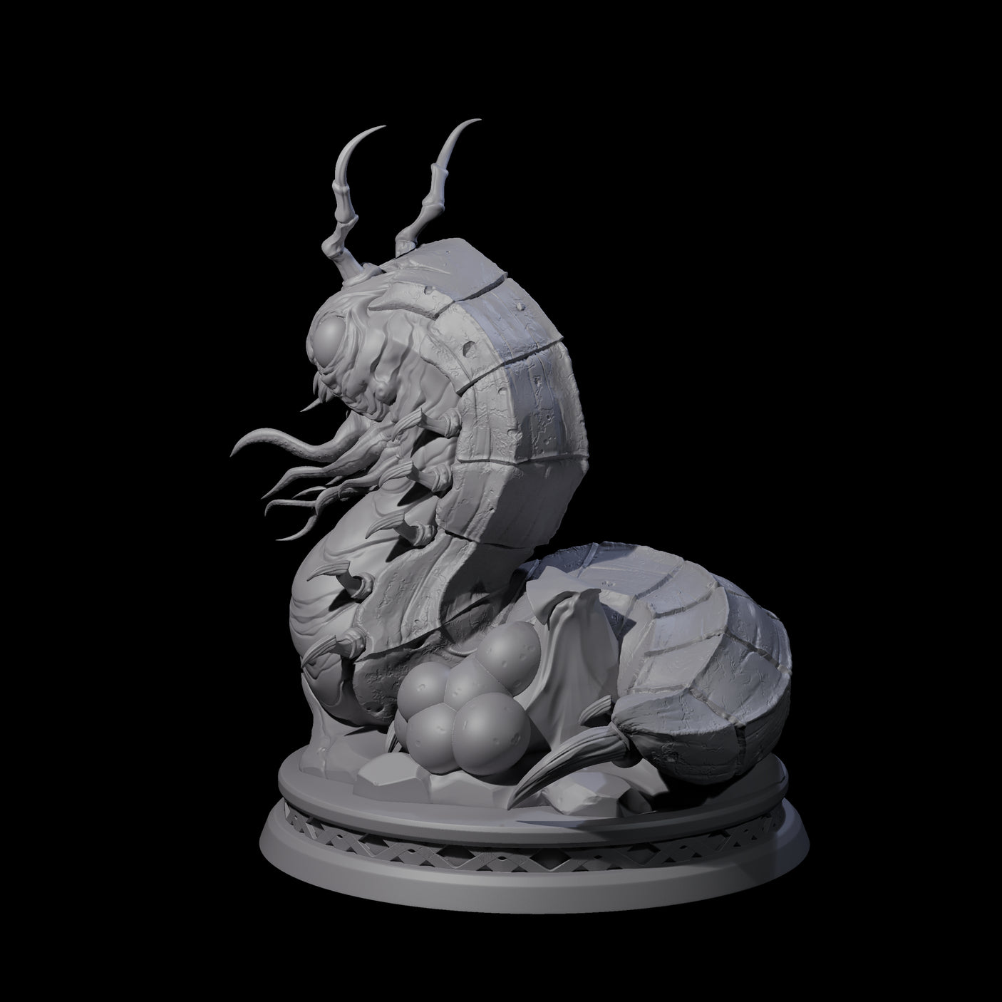 Slivering Carrion Crawler Miniature for Dungeons and Dragons, Pathfinder or other TTRPGs