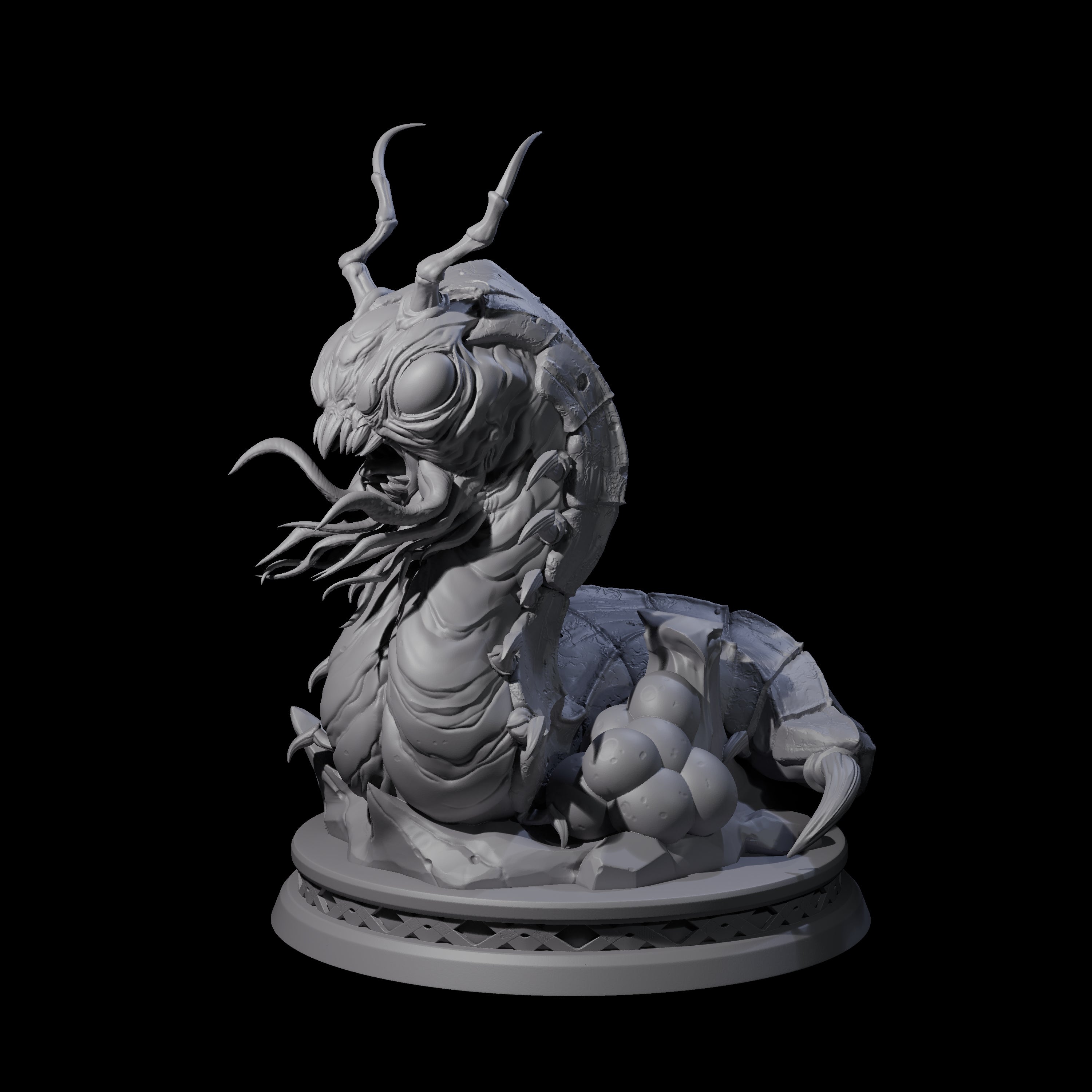 Slivering Carrion Crawler Miniature for Dungeons and Dragons, Pathfinder or other TTRPGs