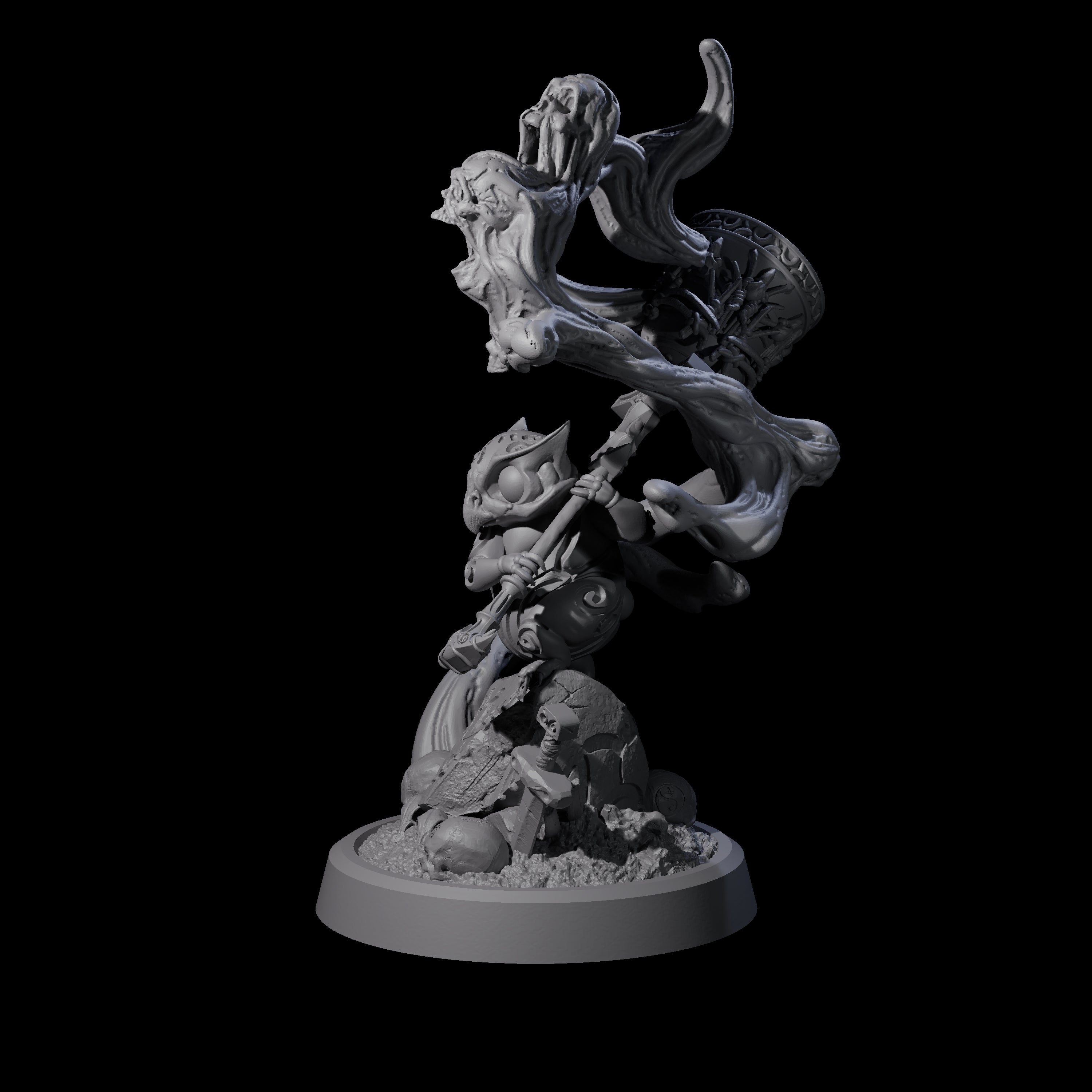 Small Owl-like Kenku Shaman B Miniature for Dungeons and Dragons, Pathfinder or other TTRPGs