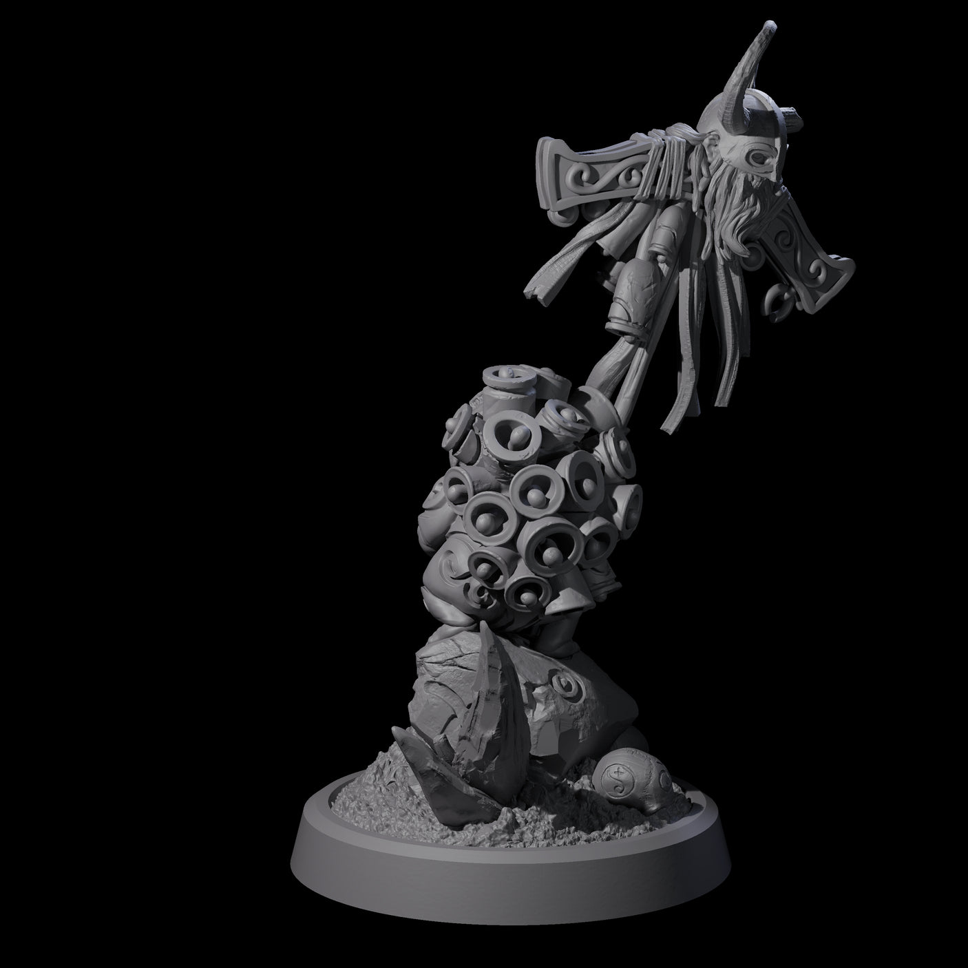 Small Owl-like Kenku Shaman C Miniature for Dungeons and Dragons, Pathfinder or other TTRPGs