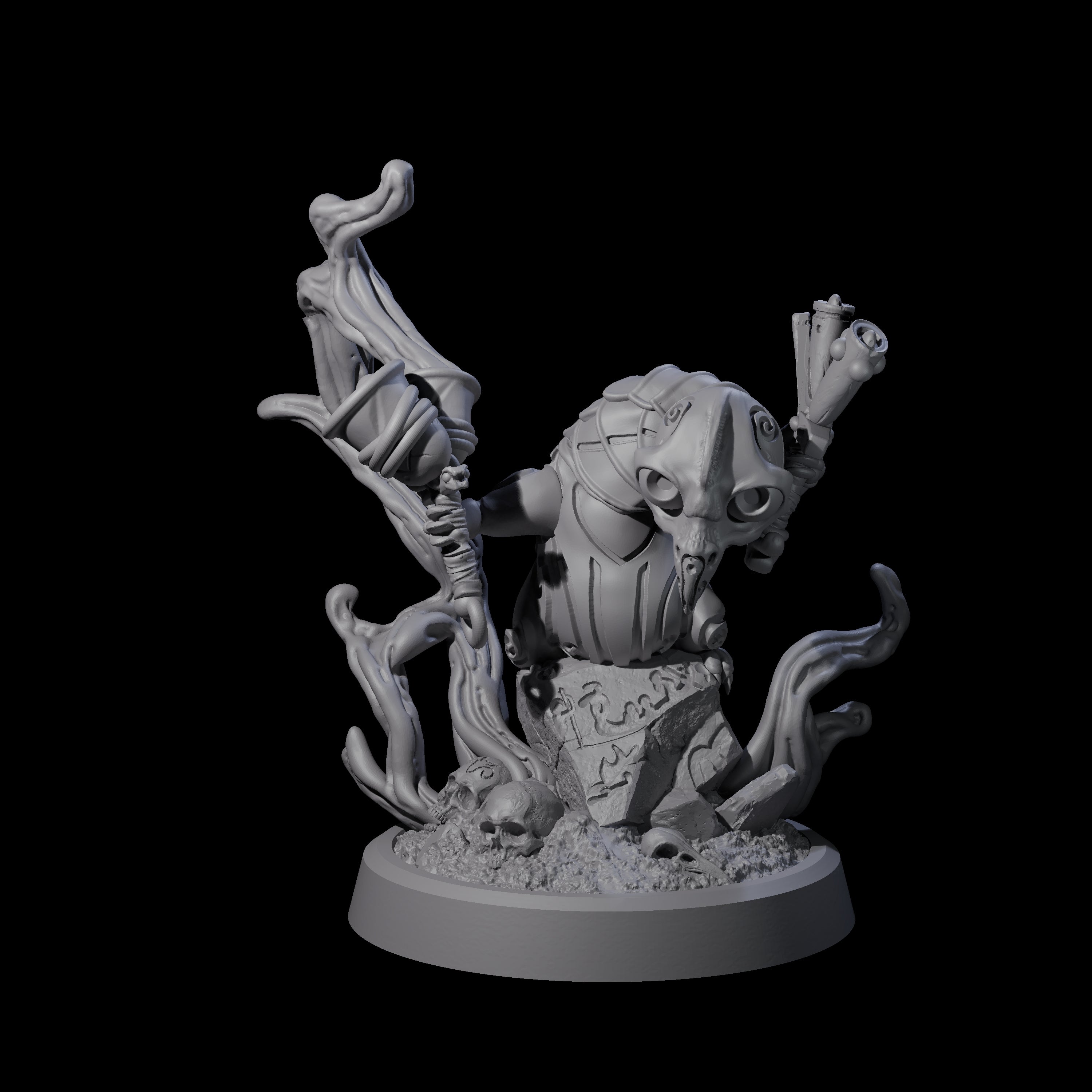 Small Owl-like Kenku Shaman D Miniature for Dungeons and Dragons, Pathfinder or other TTRPGs