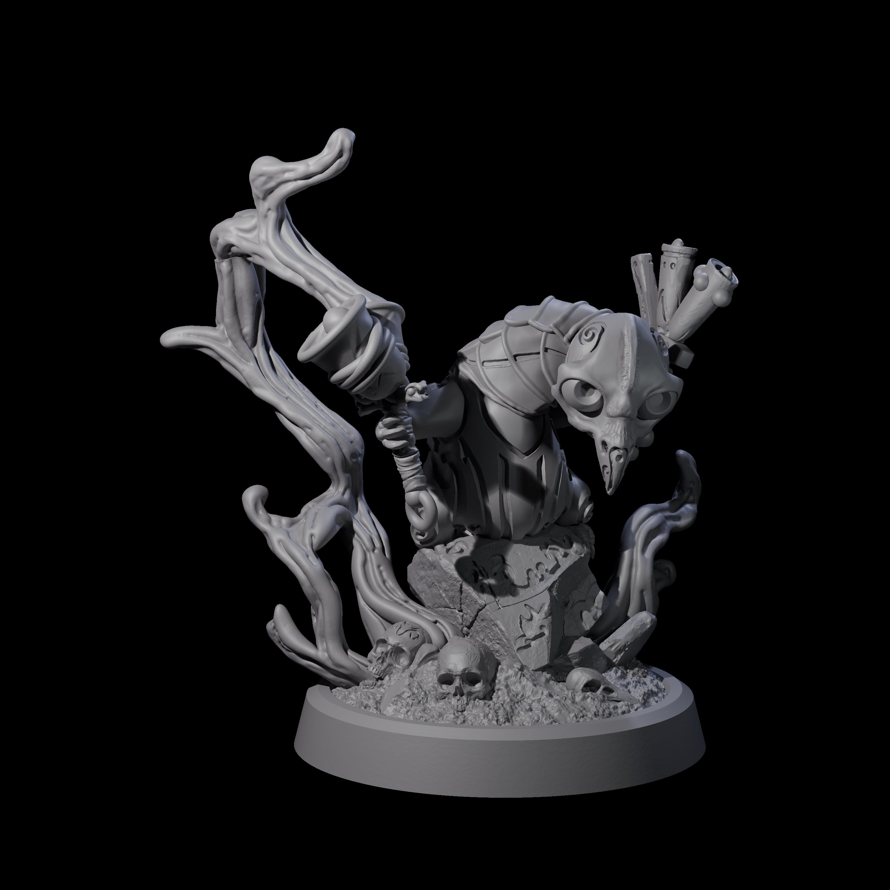 Small Owl-like Kenku Shaman D Miniature for Dungeons and Dragons, Pathfinder or other TTRPGs