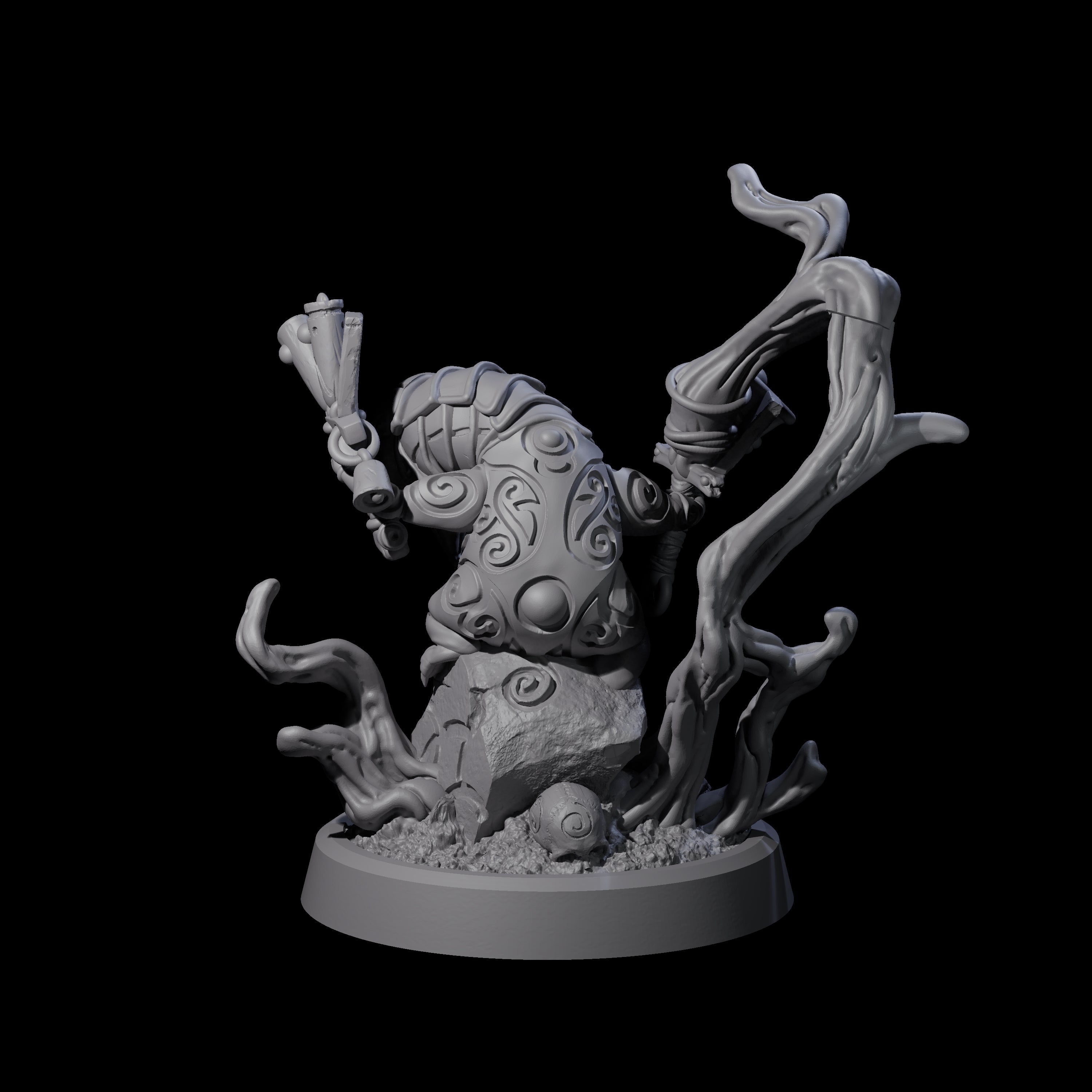 Small Owl-like Kenku Shaman D Miniature for Dungeons and Dragons, Pathfinder or other TTRPGs