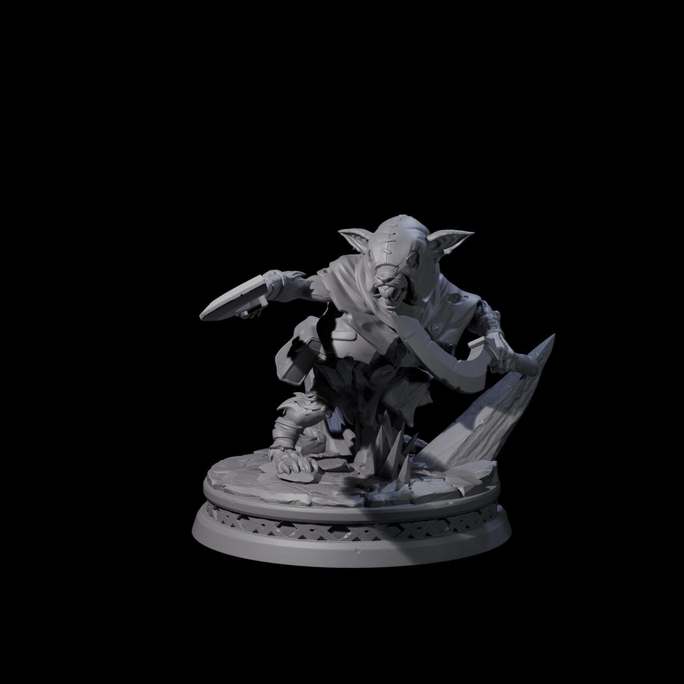 Small Ratfolk Rogue Miniature for Dungeons and Dragons, Pathfinder or other TTRPGs