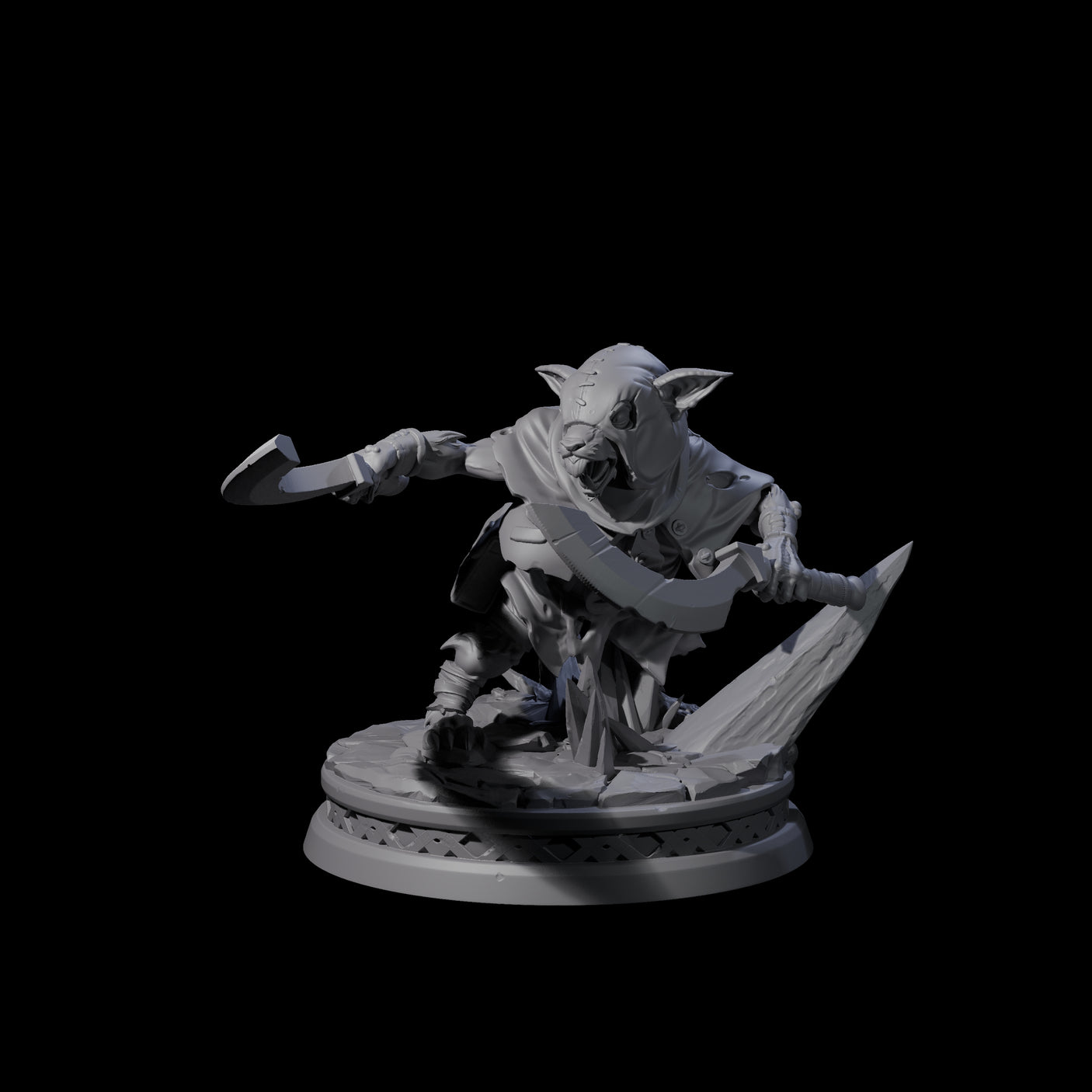Small Ratfolk Rogue Miniature for Dungeons and Dragons, Pathfinder or other TTRPGs